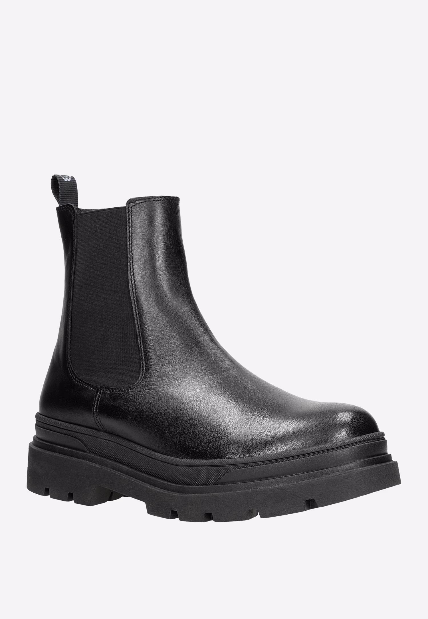 Czarne sztyblety męskie na grubej podeszwie