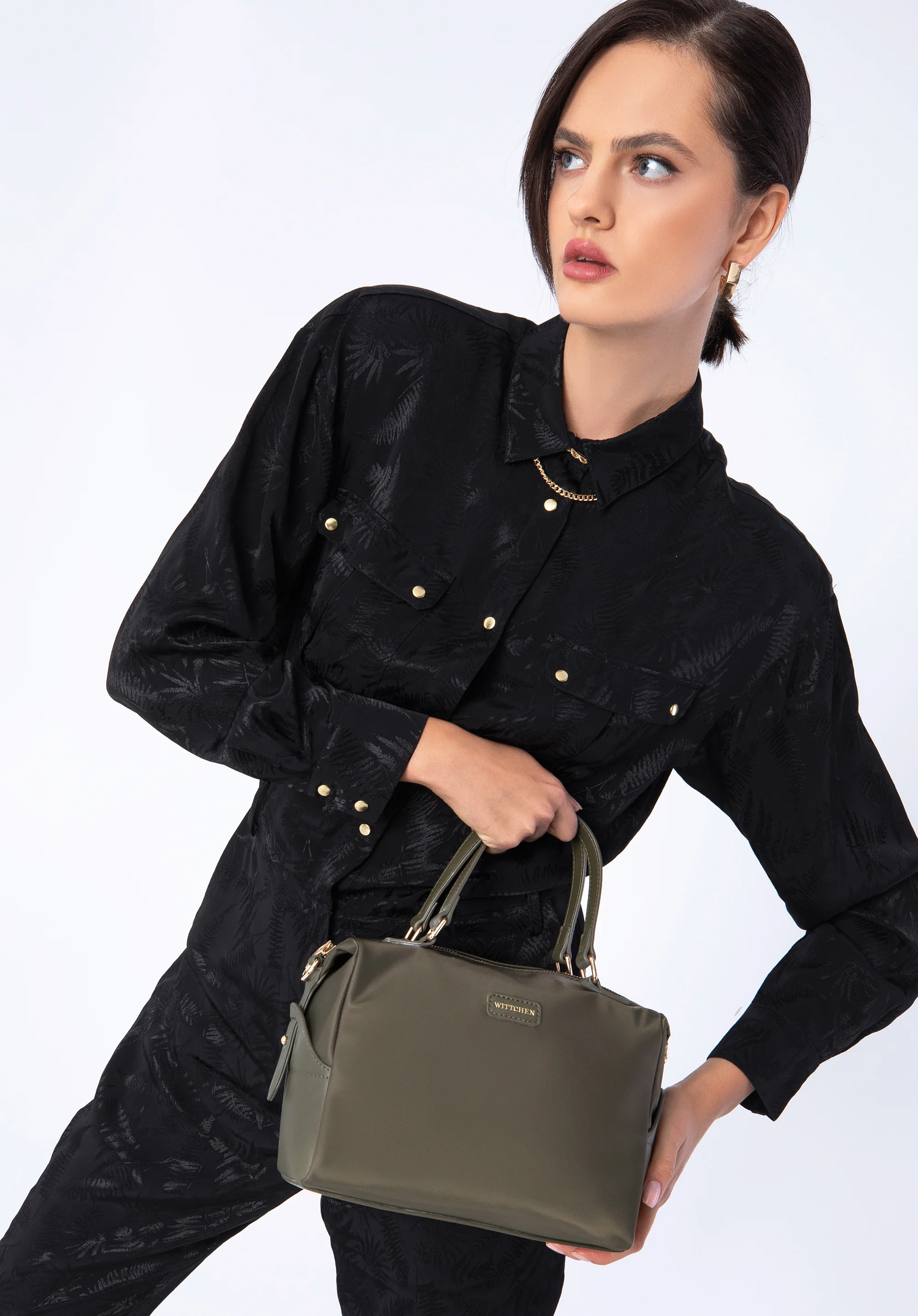 Torebka kuferek z nylonu pudełkowa