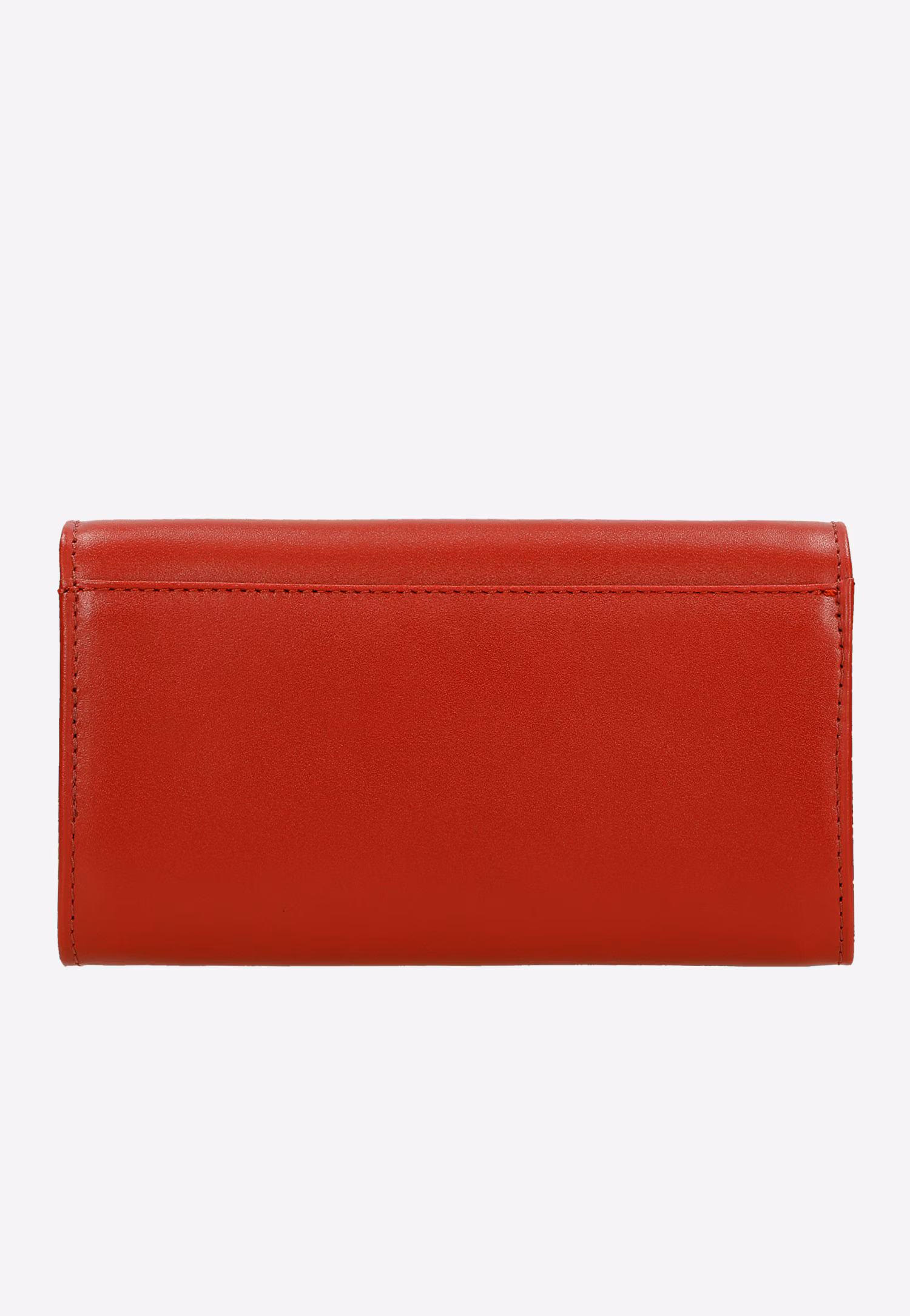 Czerwony skórzany portfel damski z RFID