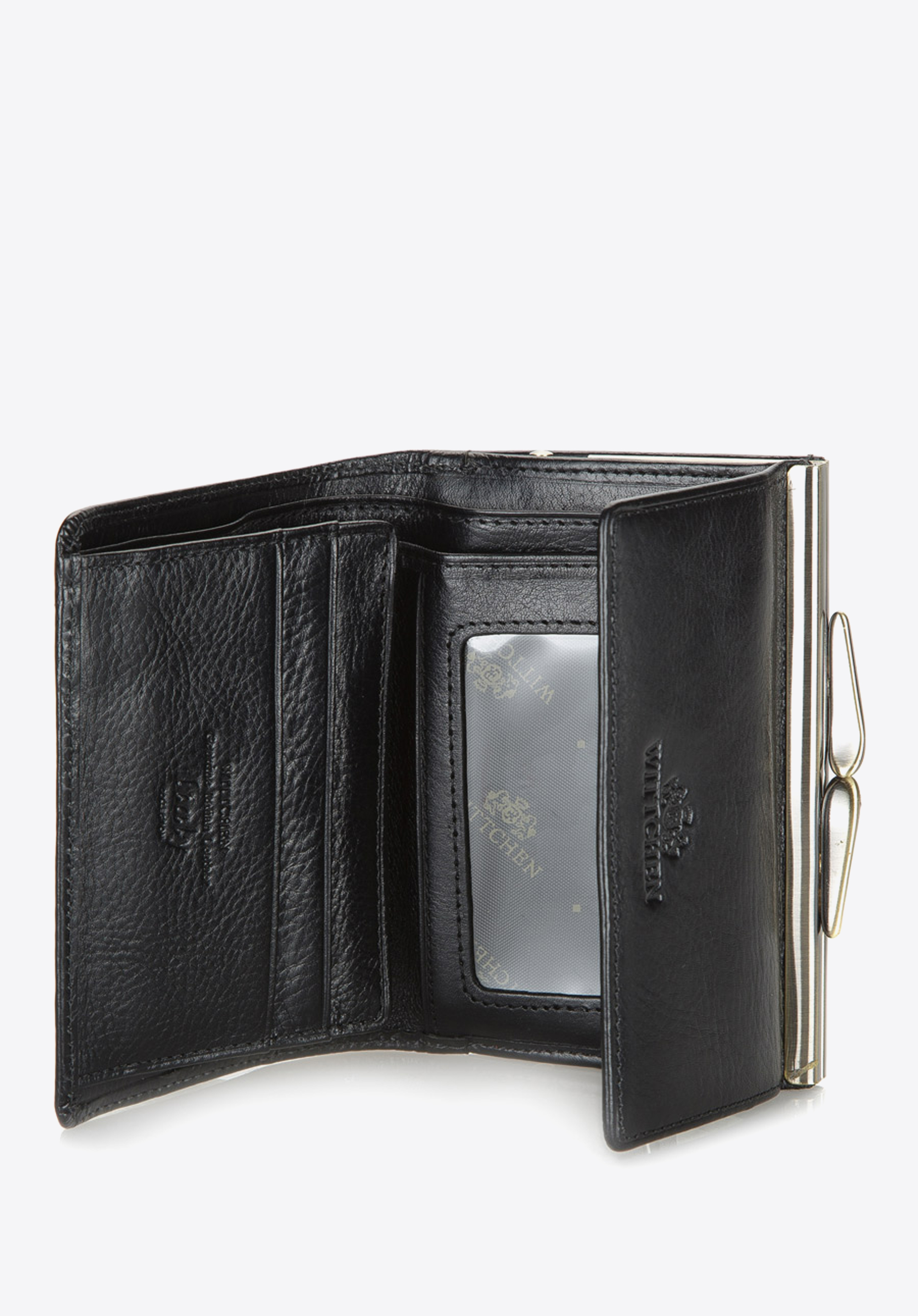 Damski portfel ze skóry na bigiel mały