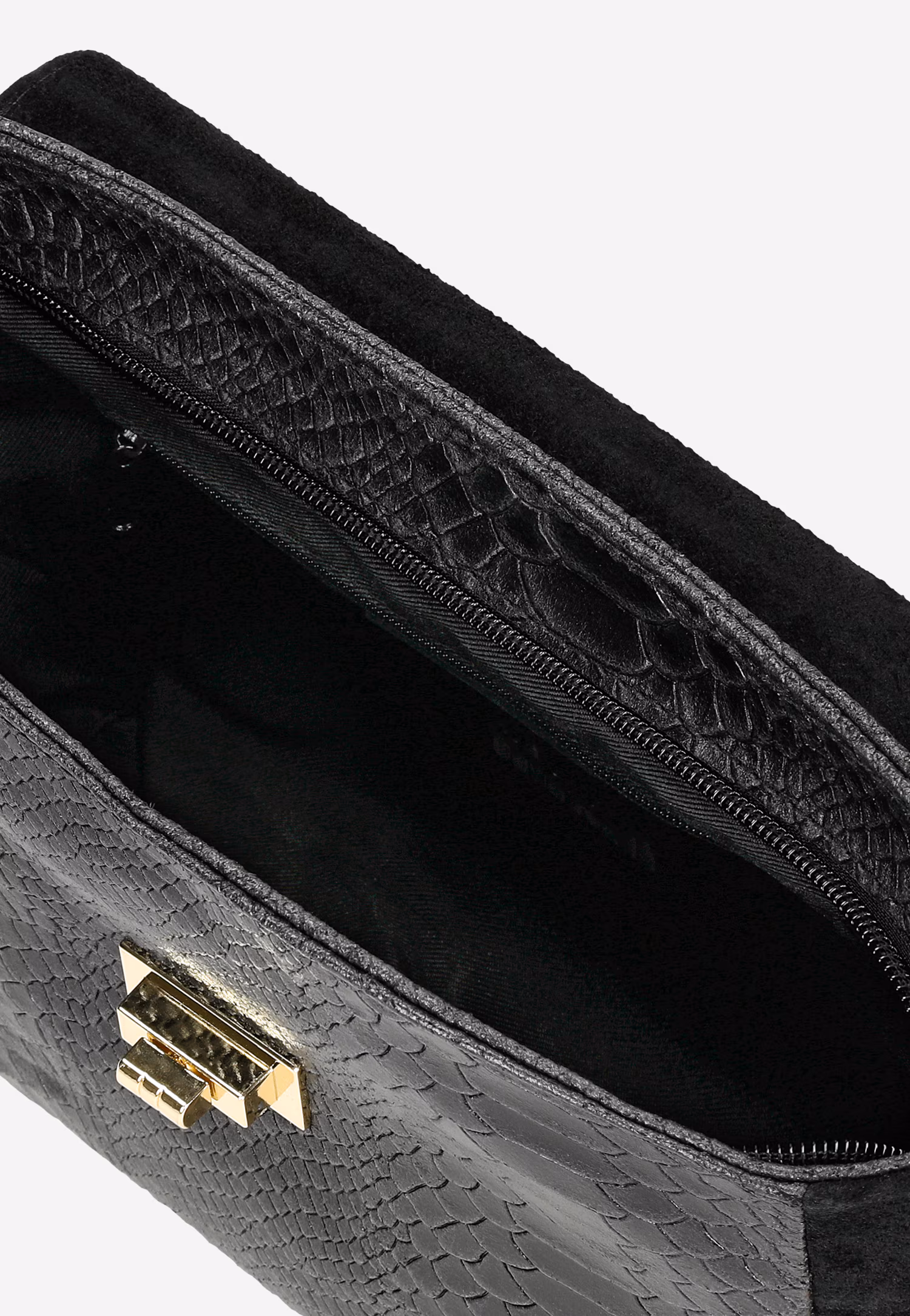 Ciemnobrązowa torebka damska z ciekawą fakturą