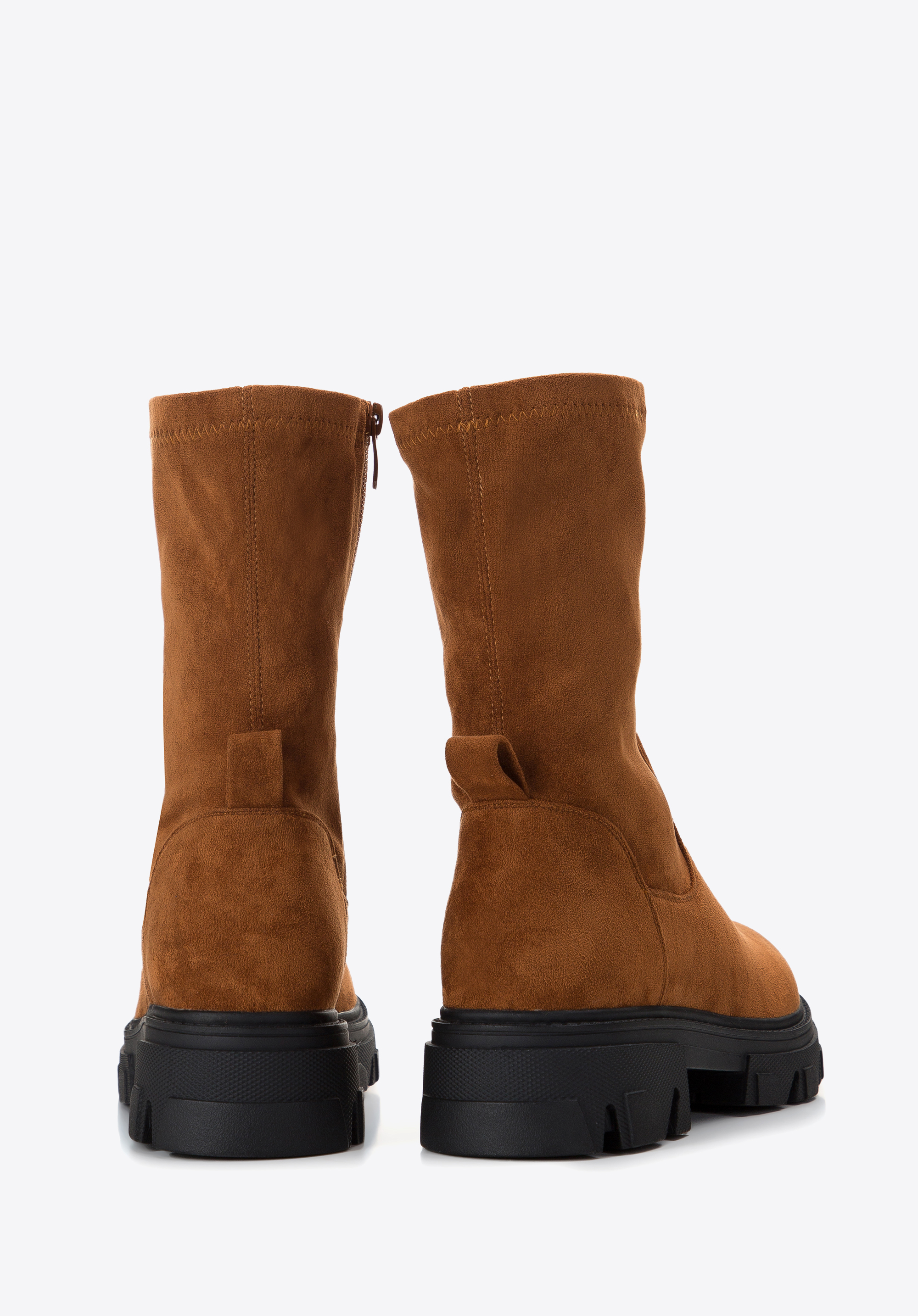 Damskie botki z elastyczną cholewką