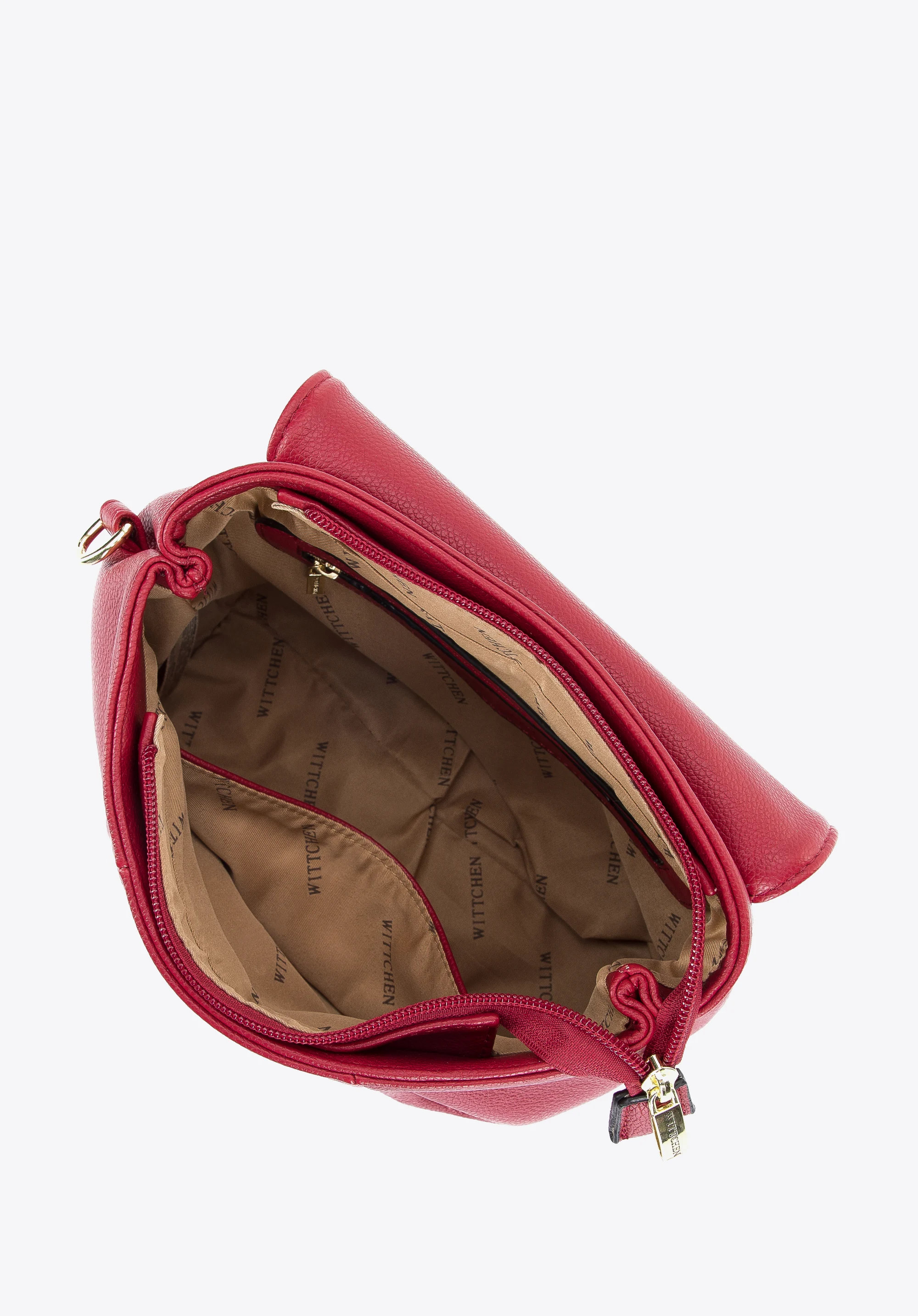 Damska listonoszka z ekoskóry marszczona