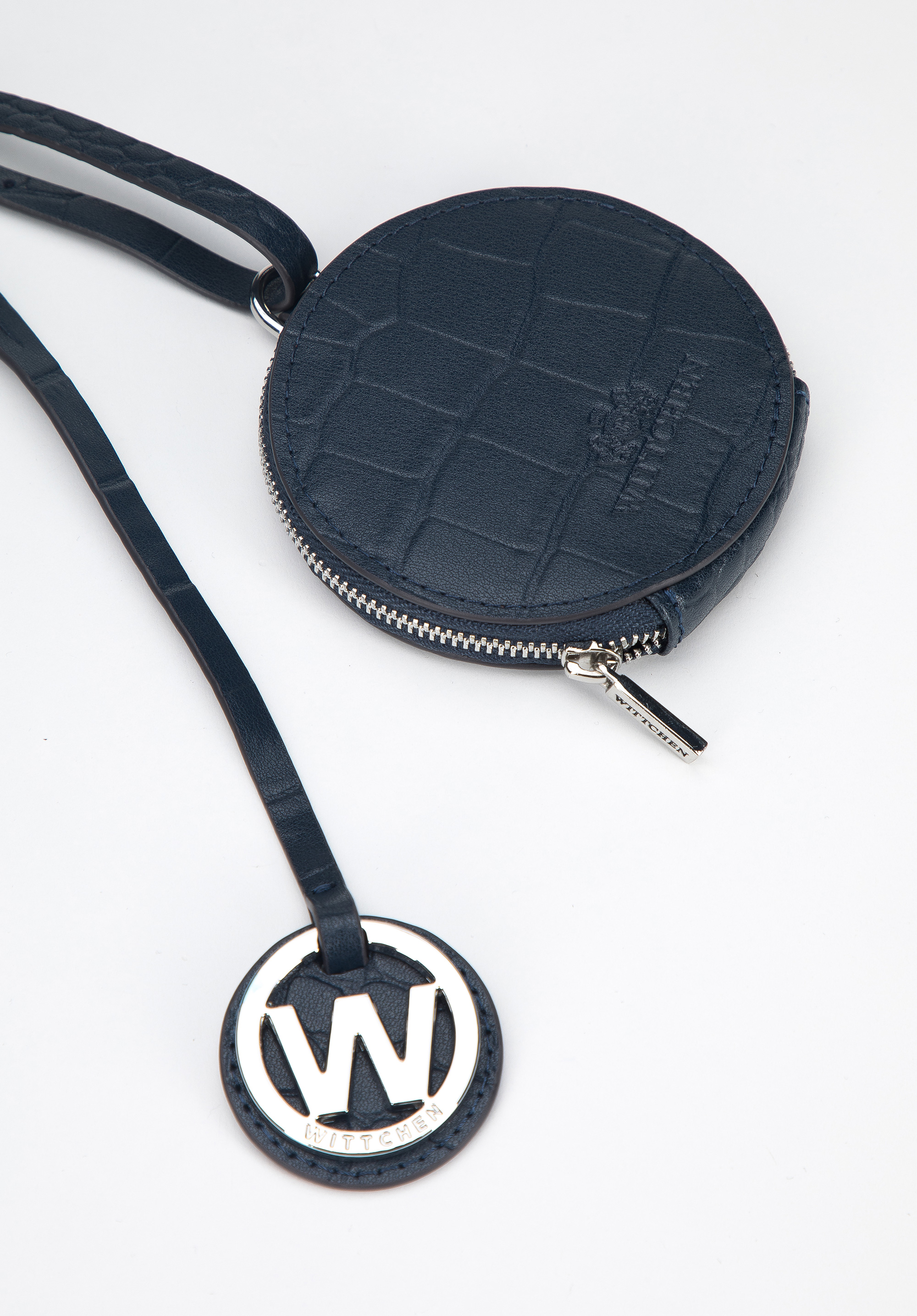 Torebka shopperka ze skóry naturalnej z etui i breloczkiem