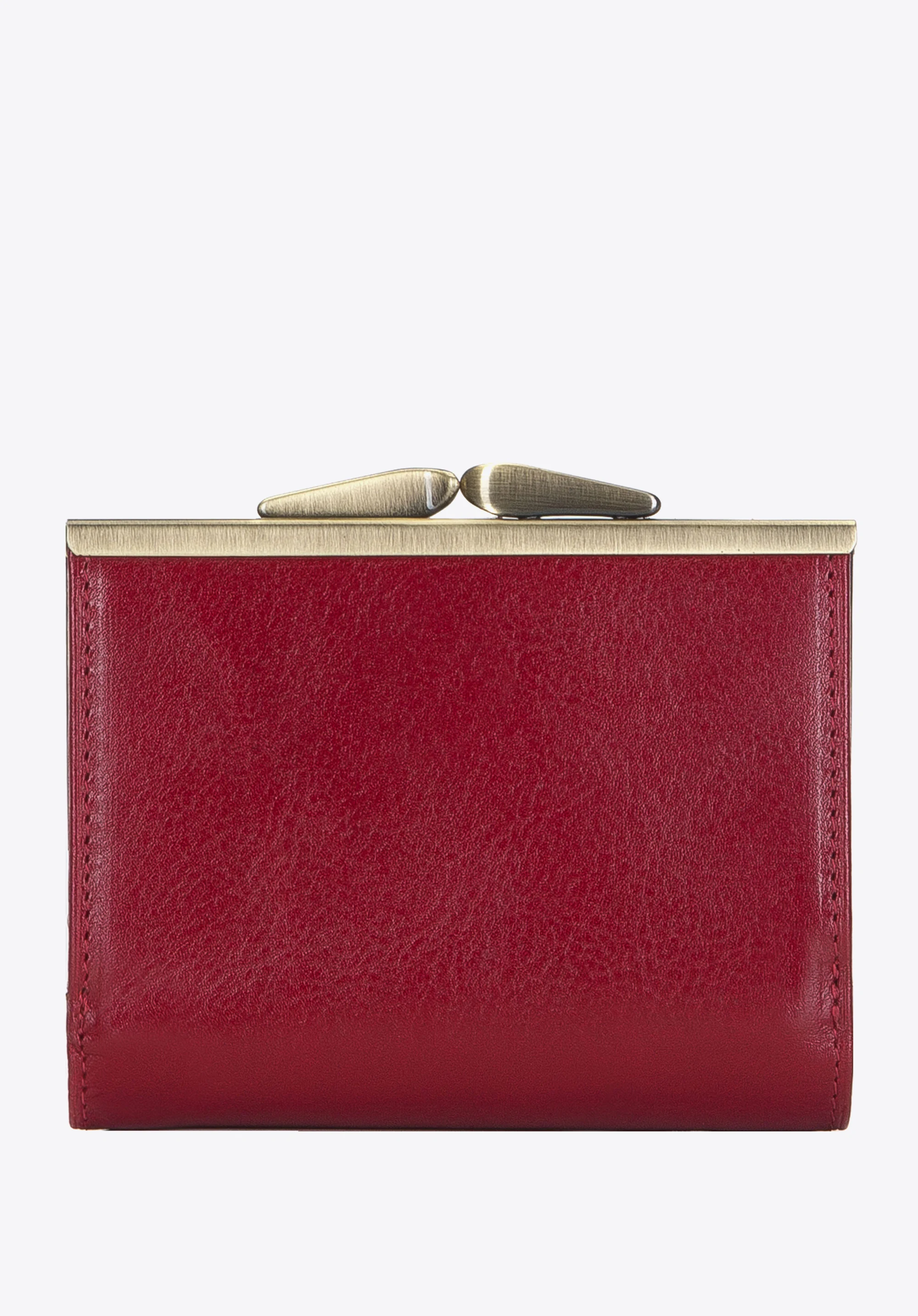 Damski portfel ze skóry na bigiel mały