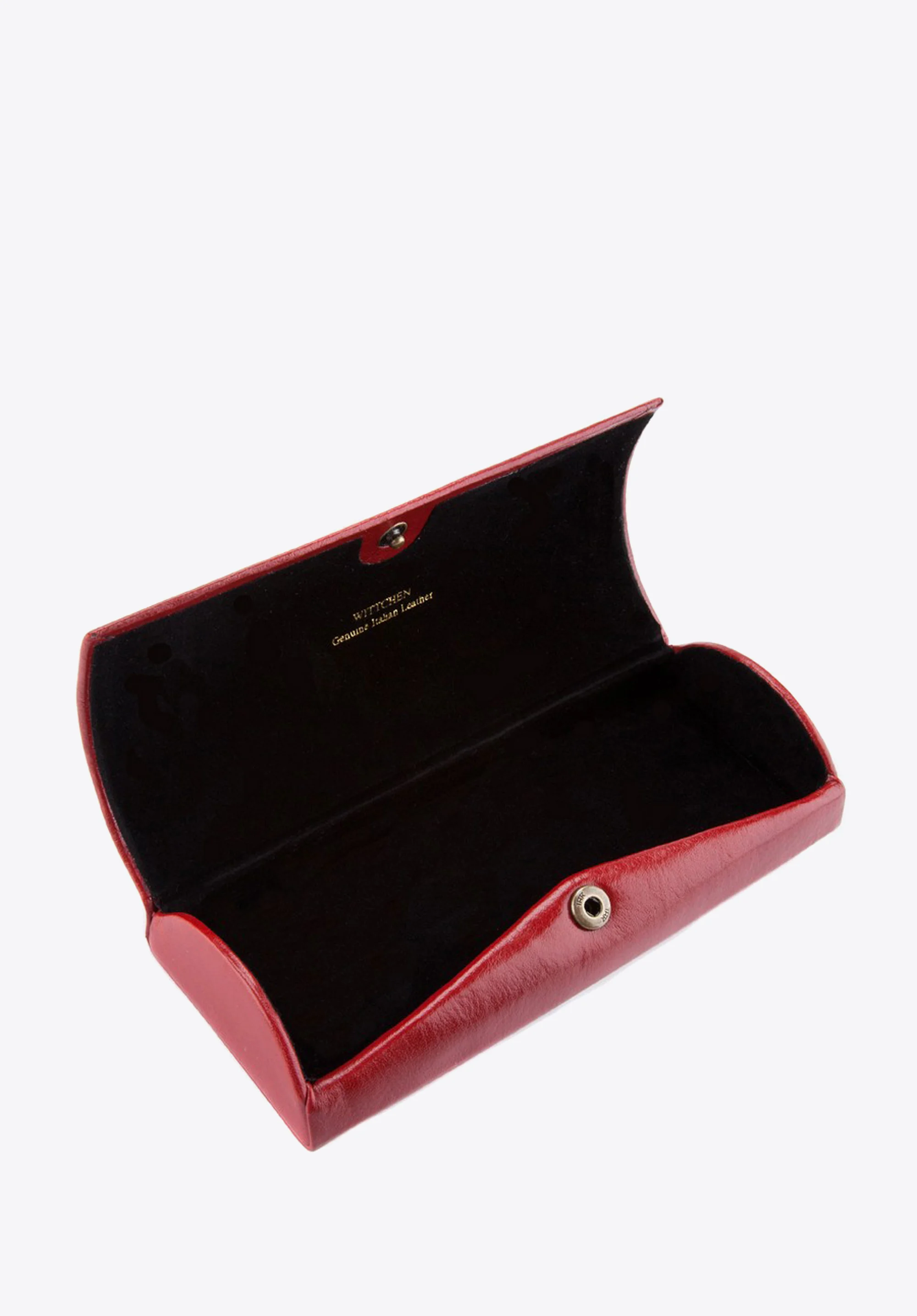 Etui na okulary skórzane zaokrąglone