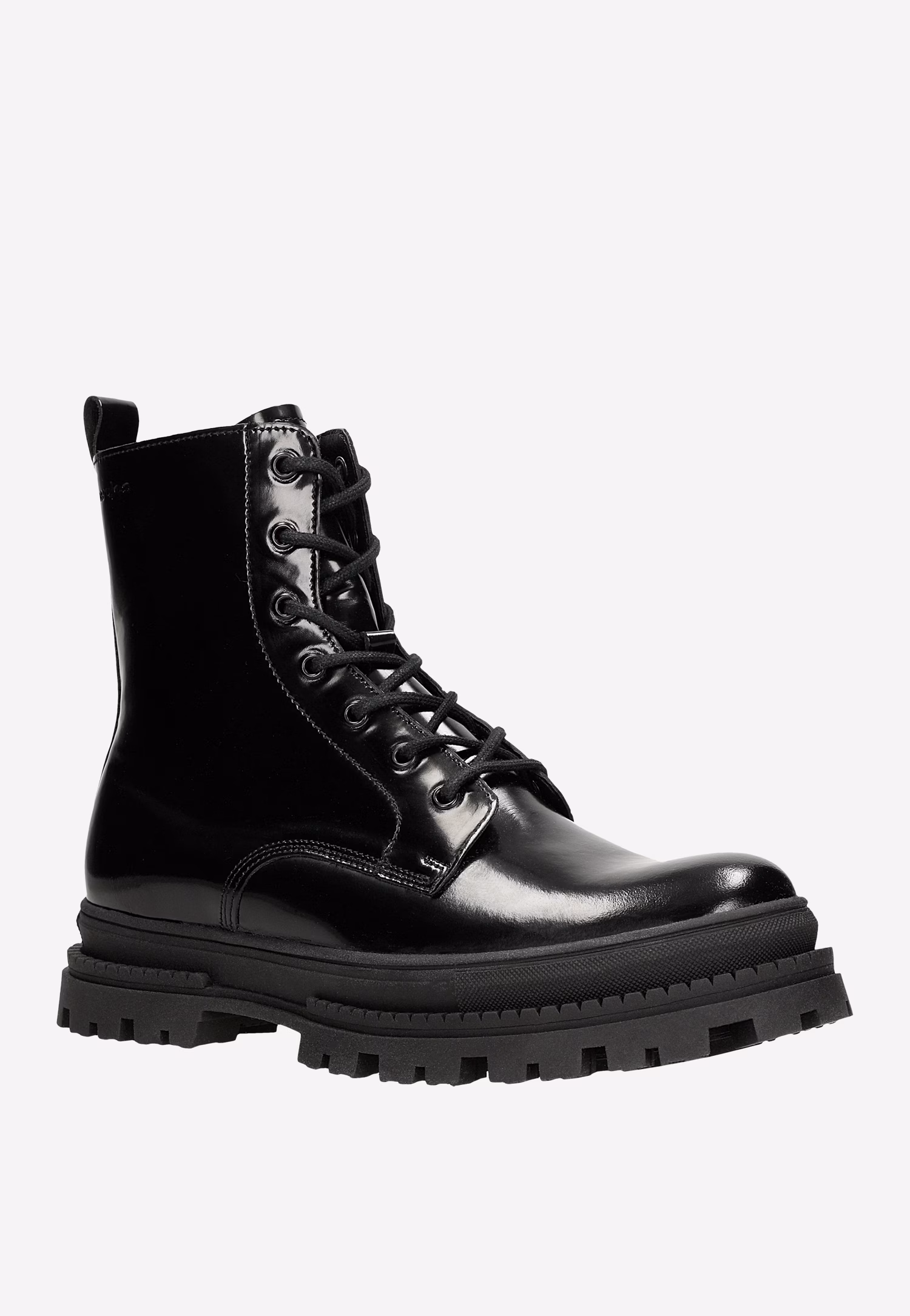 Czarne trzewiki męskie typu bikery