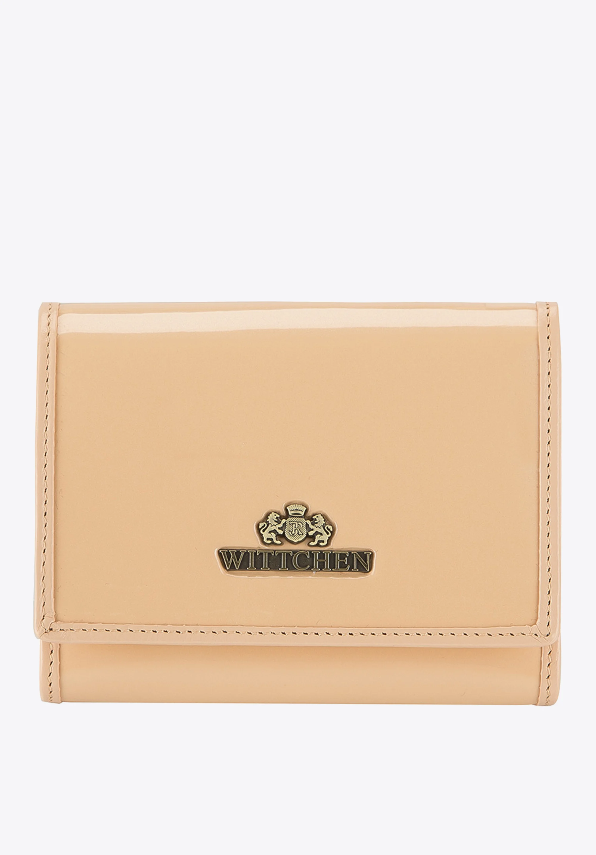 Damski portfel ze skóry lakierowany średni