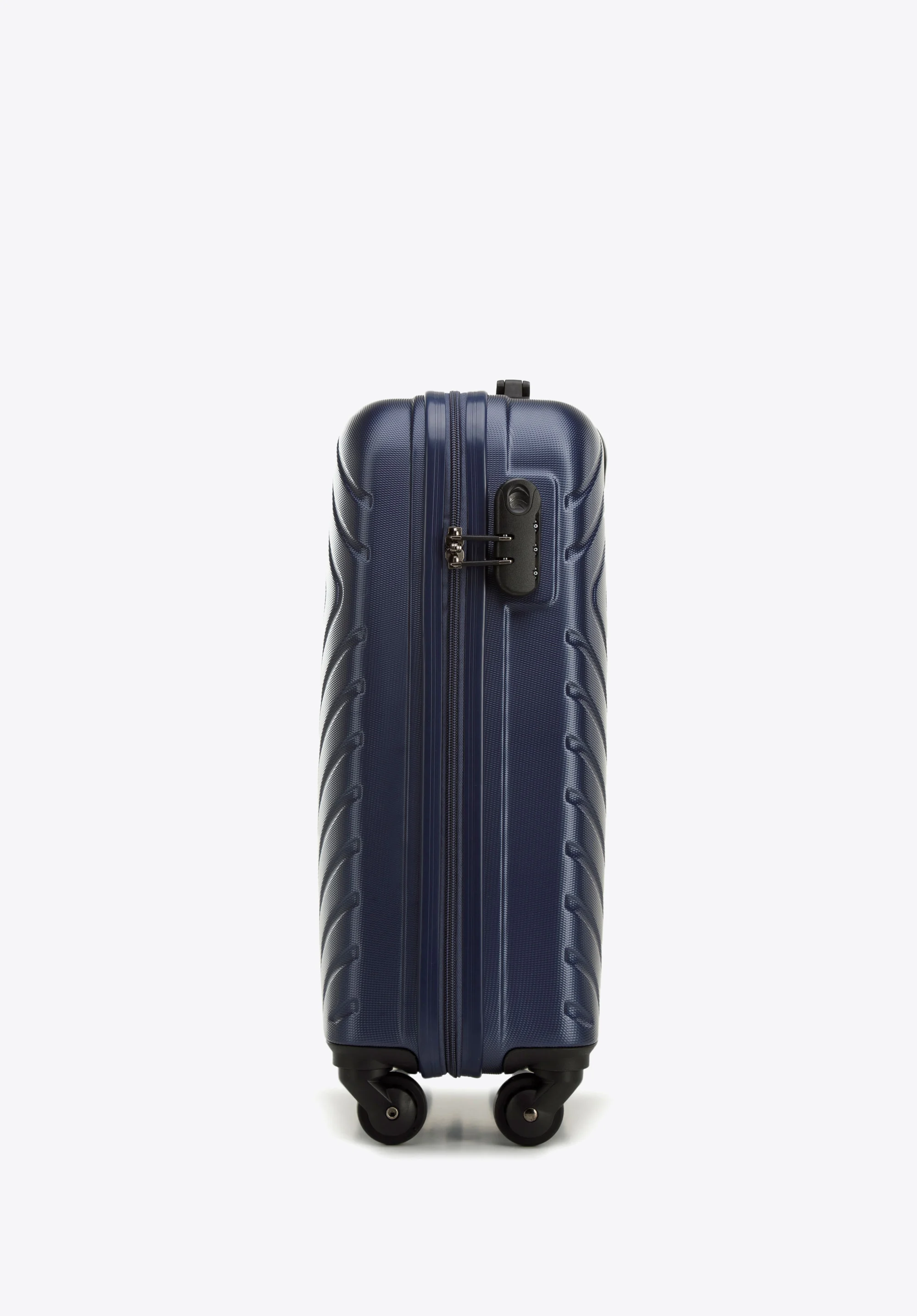 Walizka kabinowa z ABS-u z geometrycznym tłoczeniem