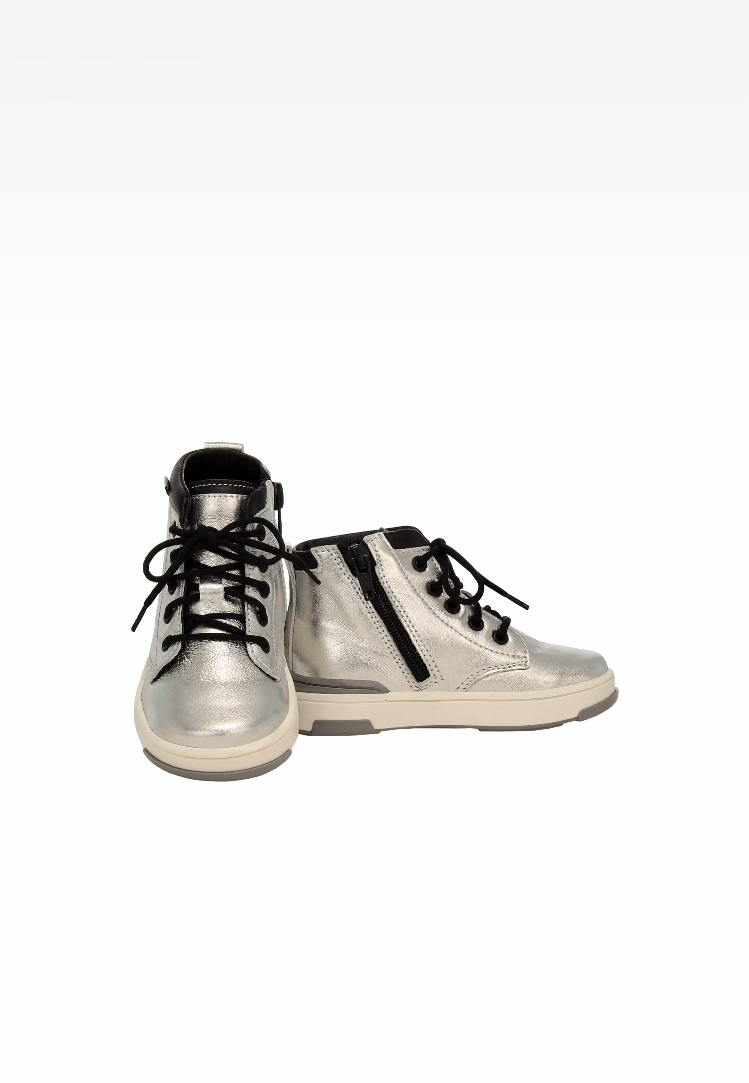 Błękitno-białe skórzane trampki BARTEK 1112104