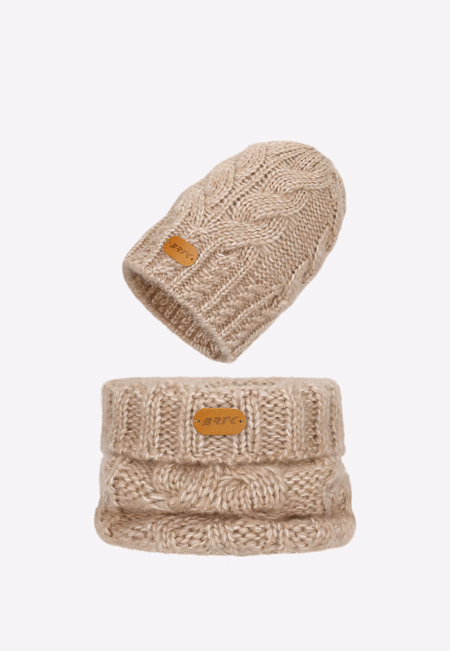 Zimowy zestaw BARTEK z wełny merino 85604-80, czapka + komin