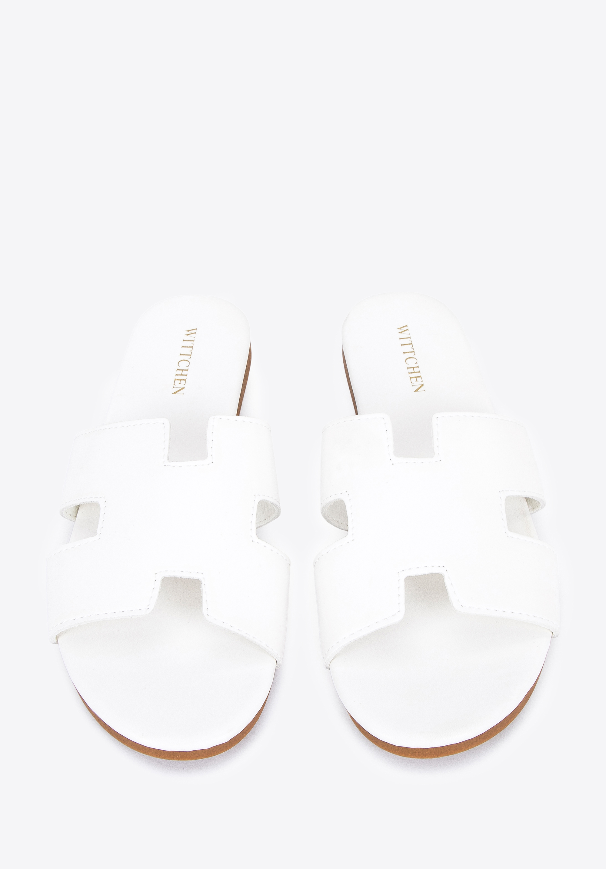 Damskie klapki z przodem w literę H