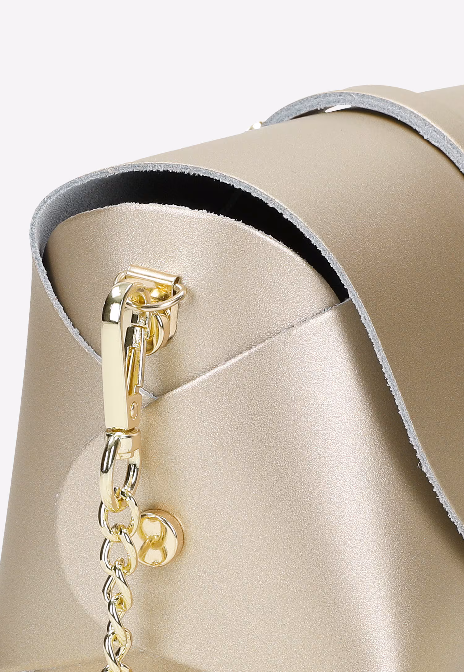 Metaliczna złota wizytowa torebka damska