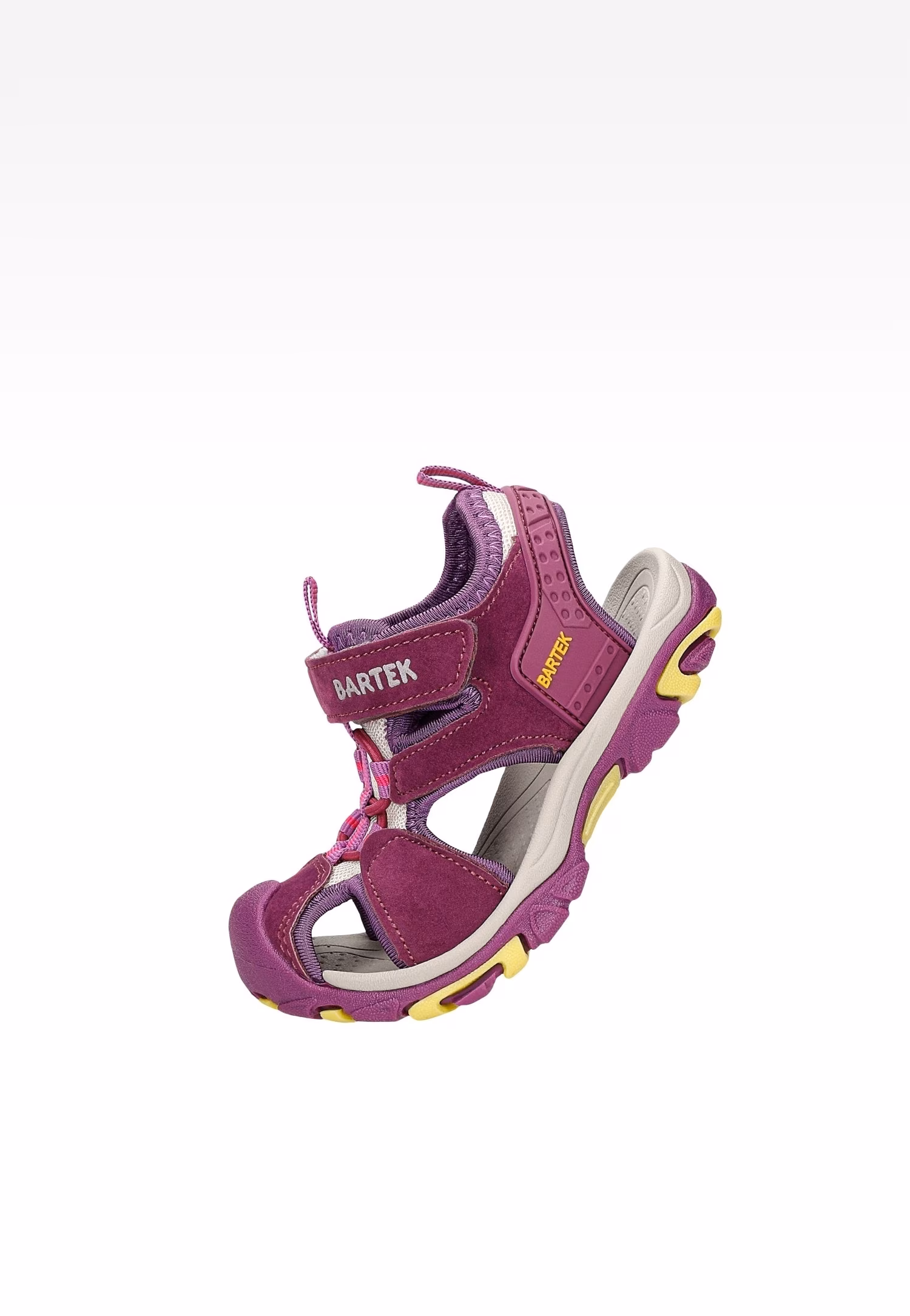 Sandały BARTEK 11042505 w kolorze szaro-niebieskim z żółtymi akcentami