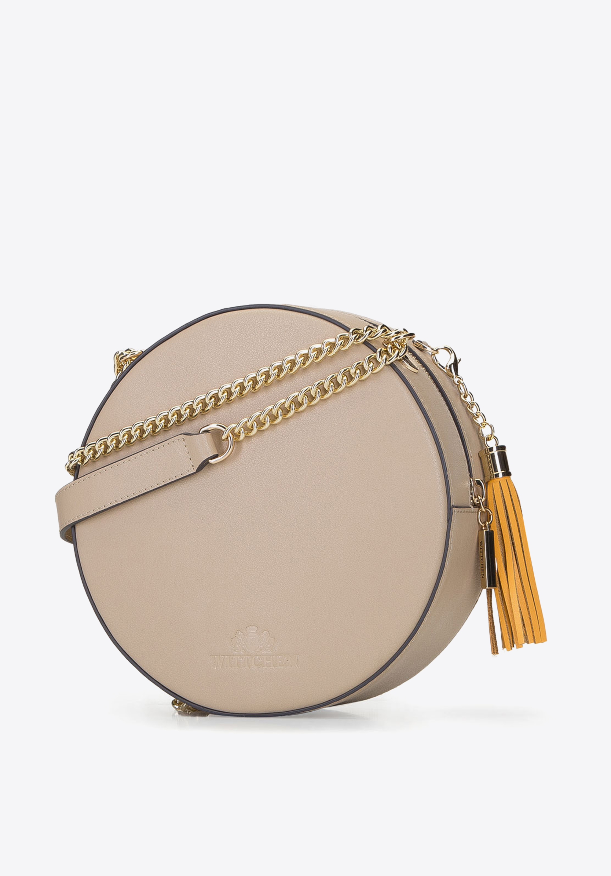 Torebka crossbody ze skóry okrągła – limitowana edycja