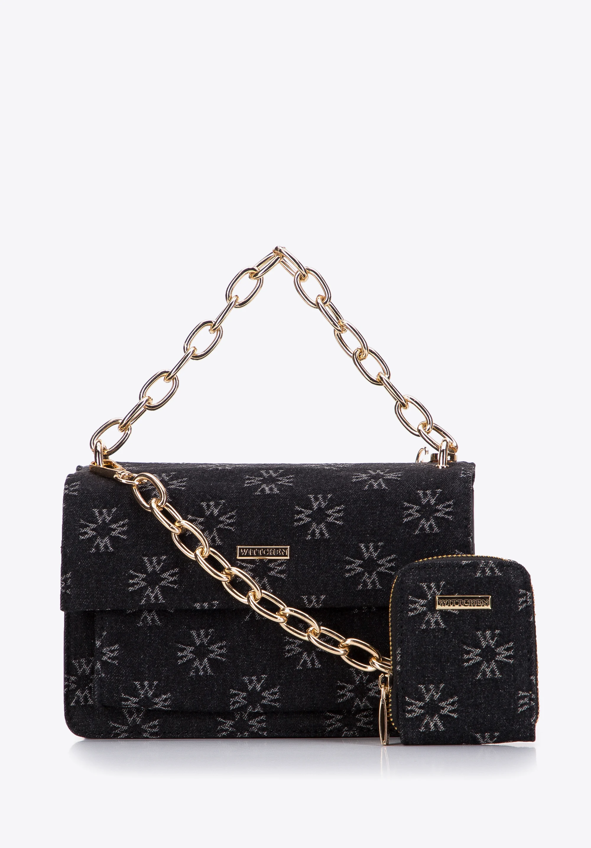 Damska listonoszka dżinsowa w monogram mała