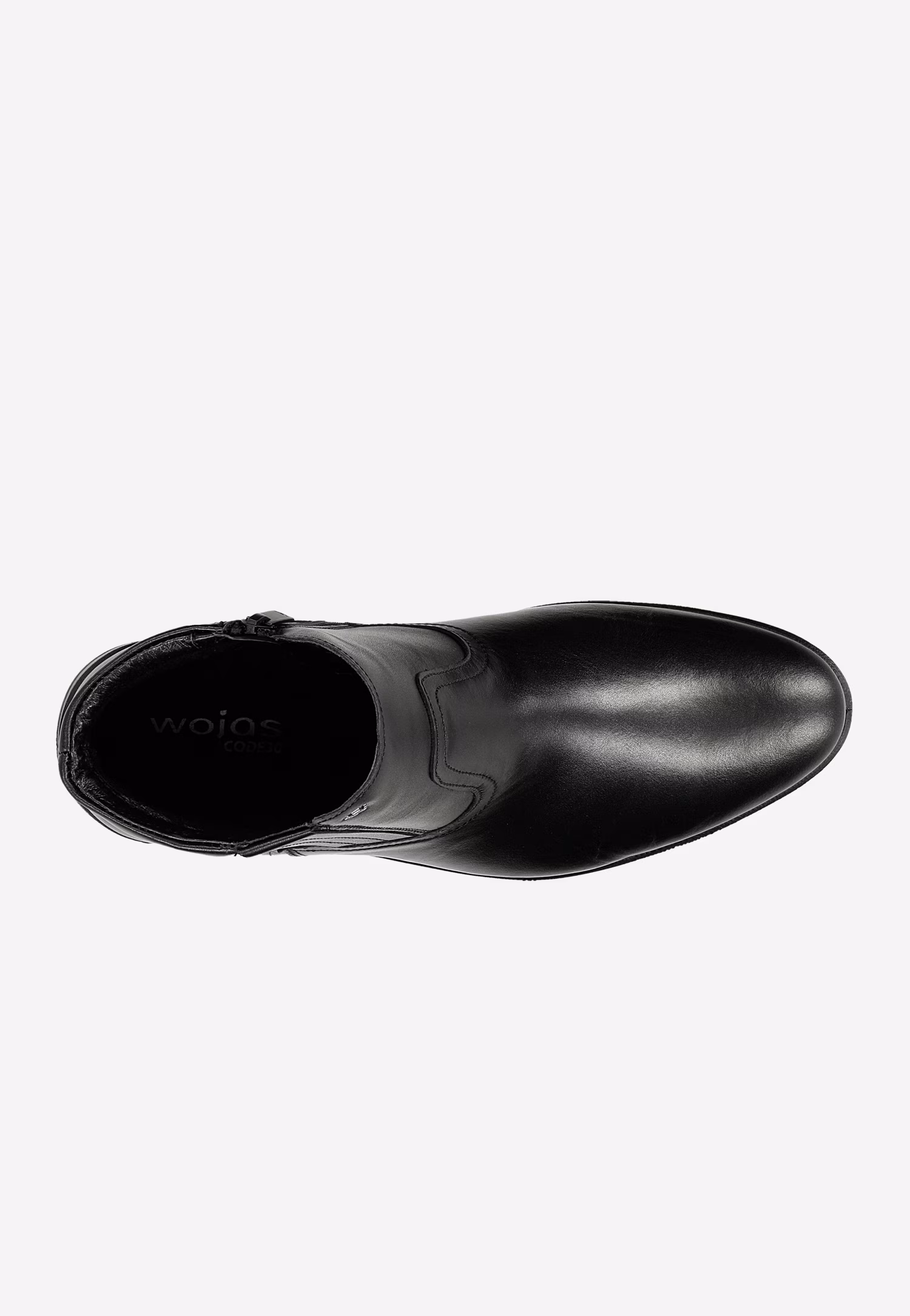 Czarne ocieplane botki męskie ze skóry licowej