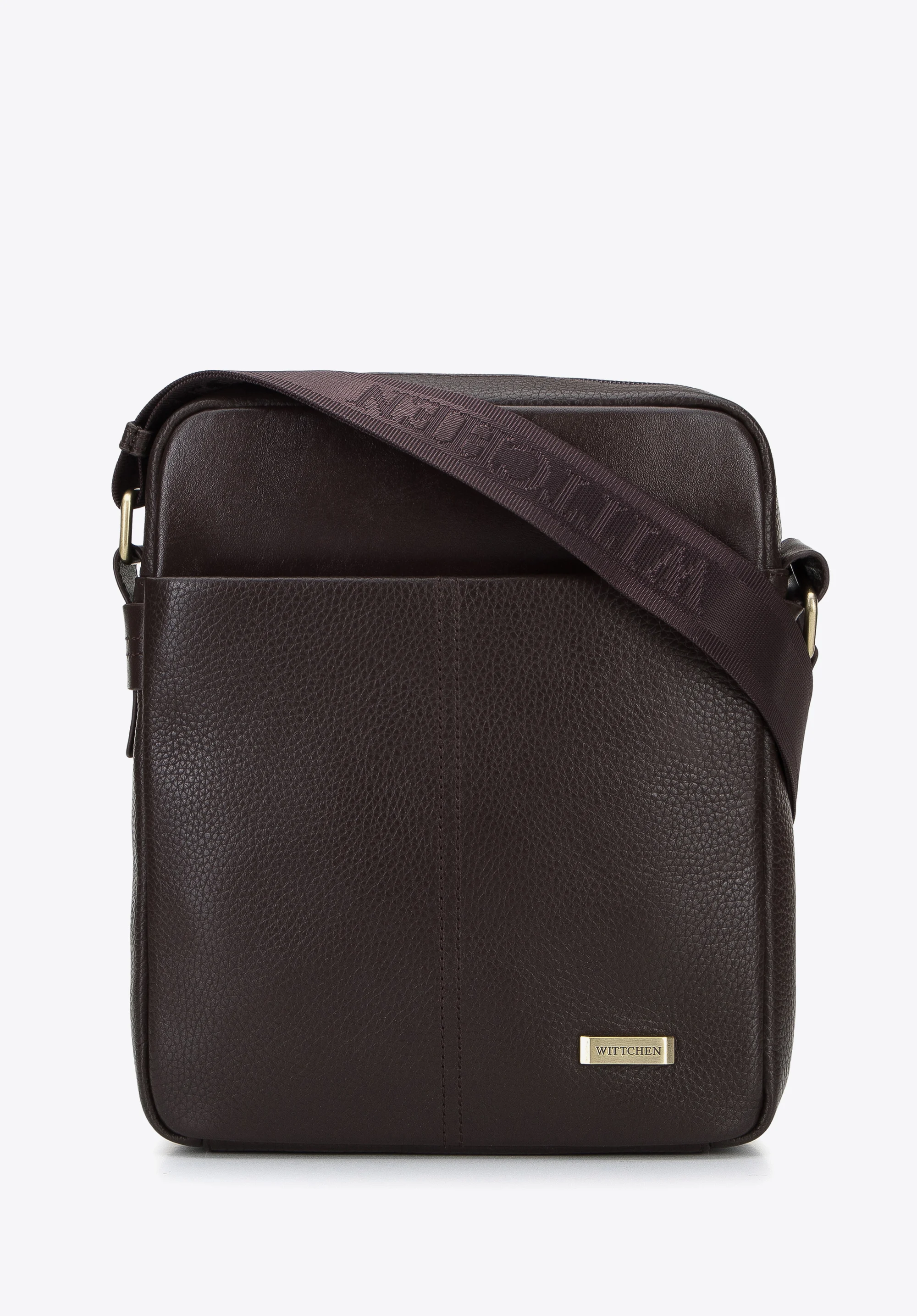 Męska listonoszka ze skóry o dwóch fakturach