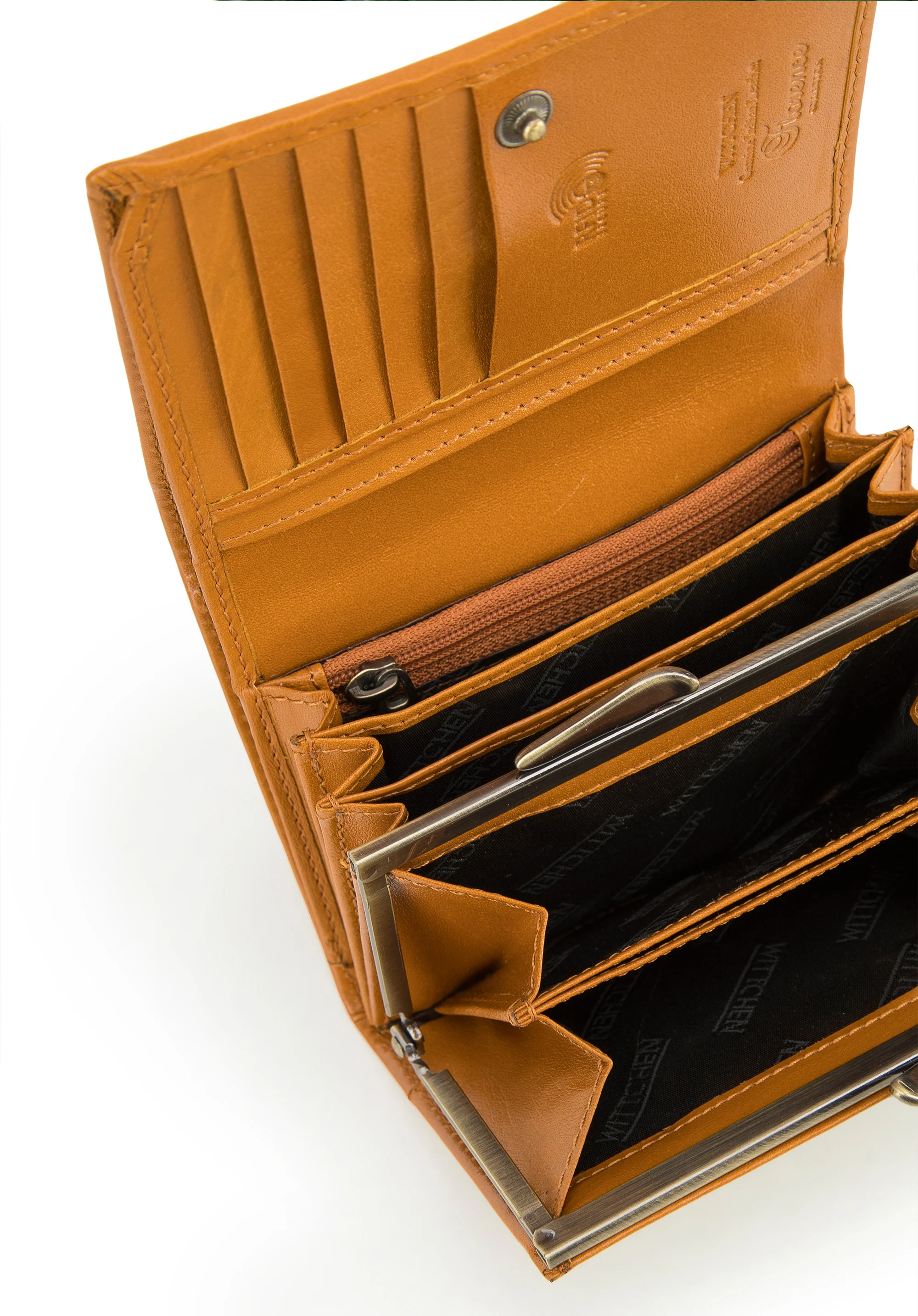 Damski portfel skórzany klasyczny średni