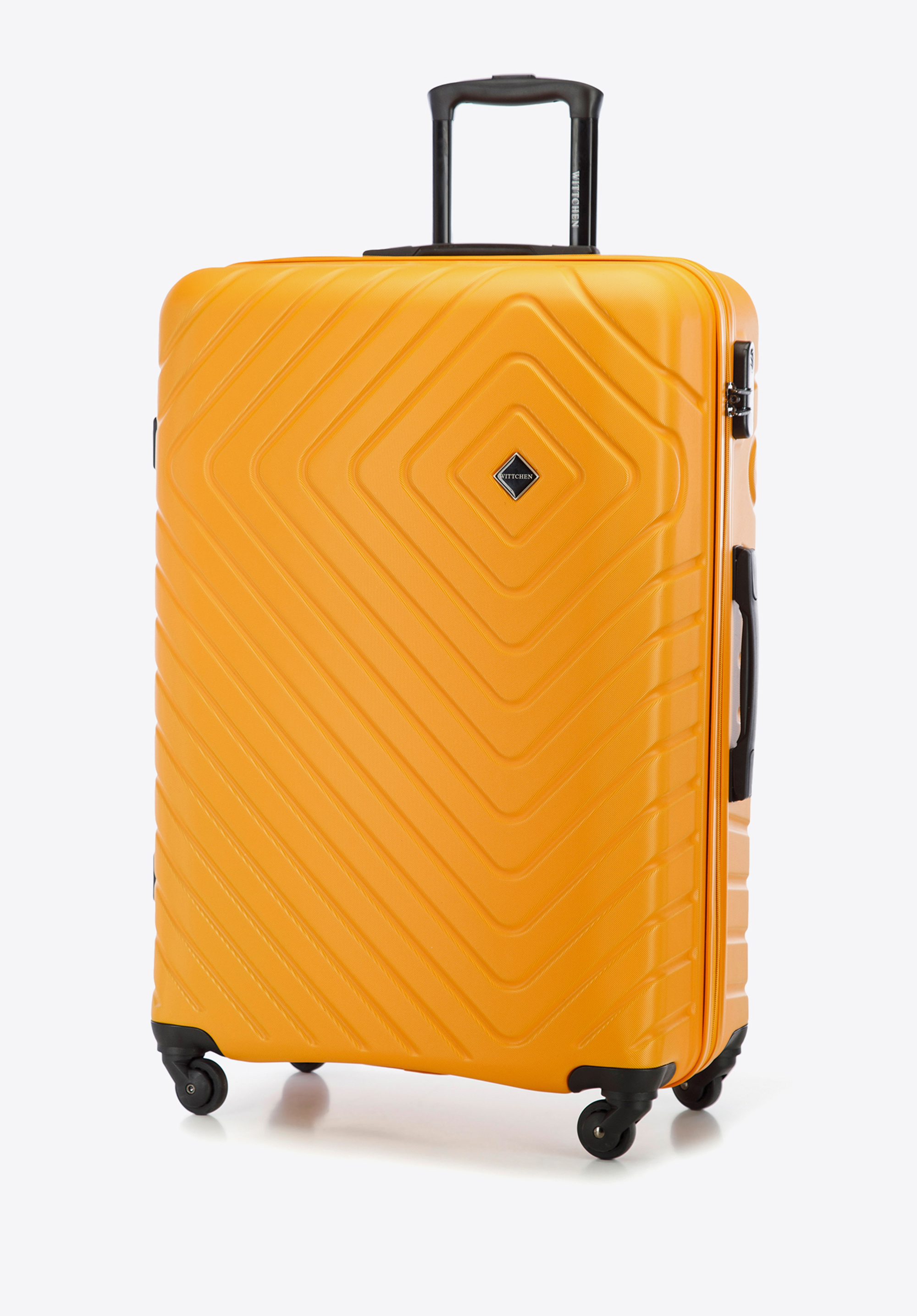 Walizka kabinowa z ABS-u z geometrycznym tłoczeniem