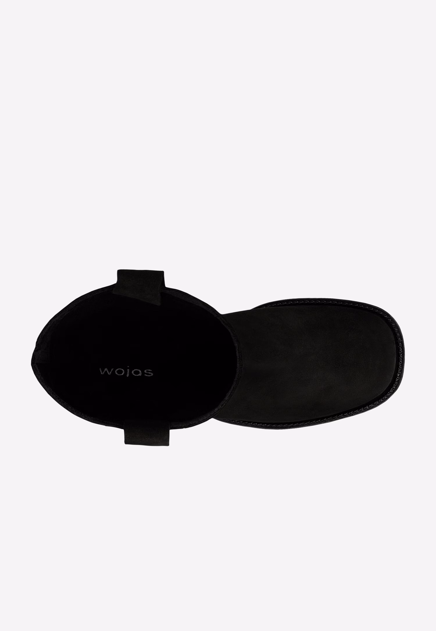 Czarne wsuwane botki damskie z nubuku