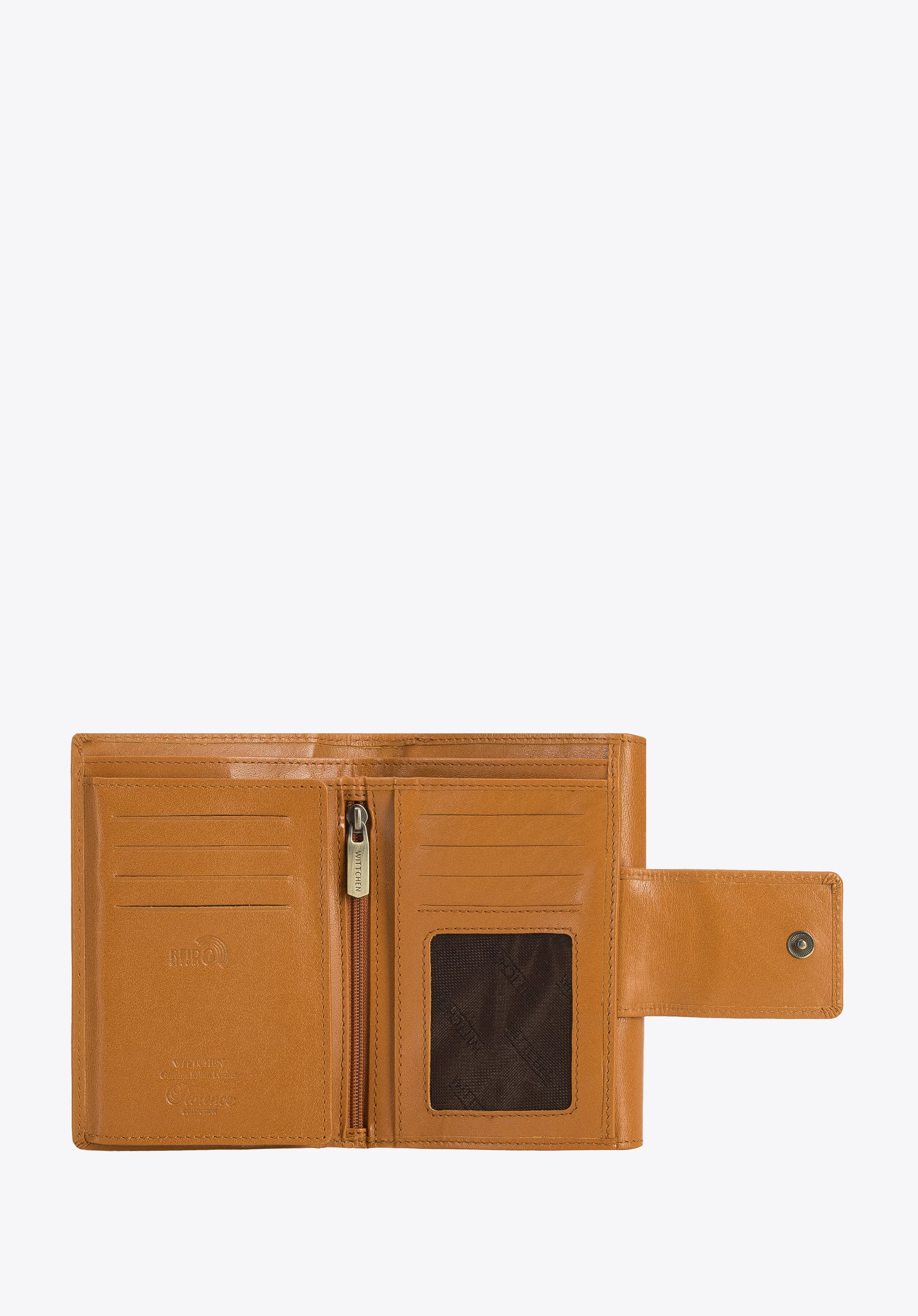 Damski portfel ze skóry z elegancką napą