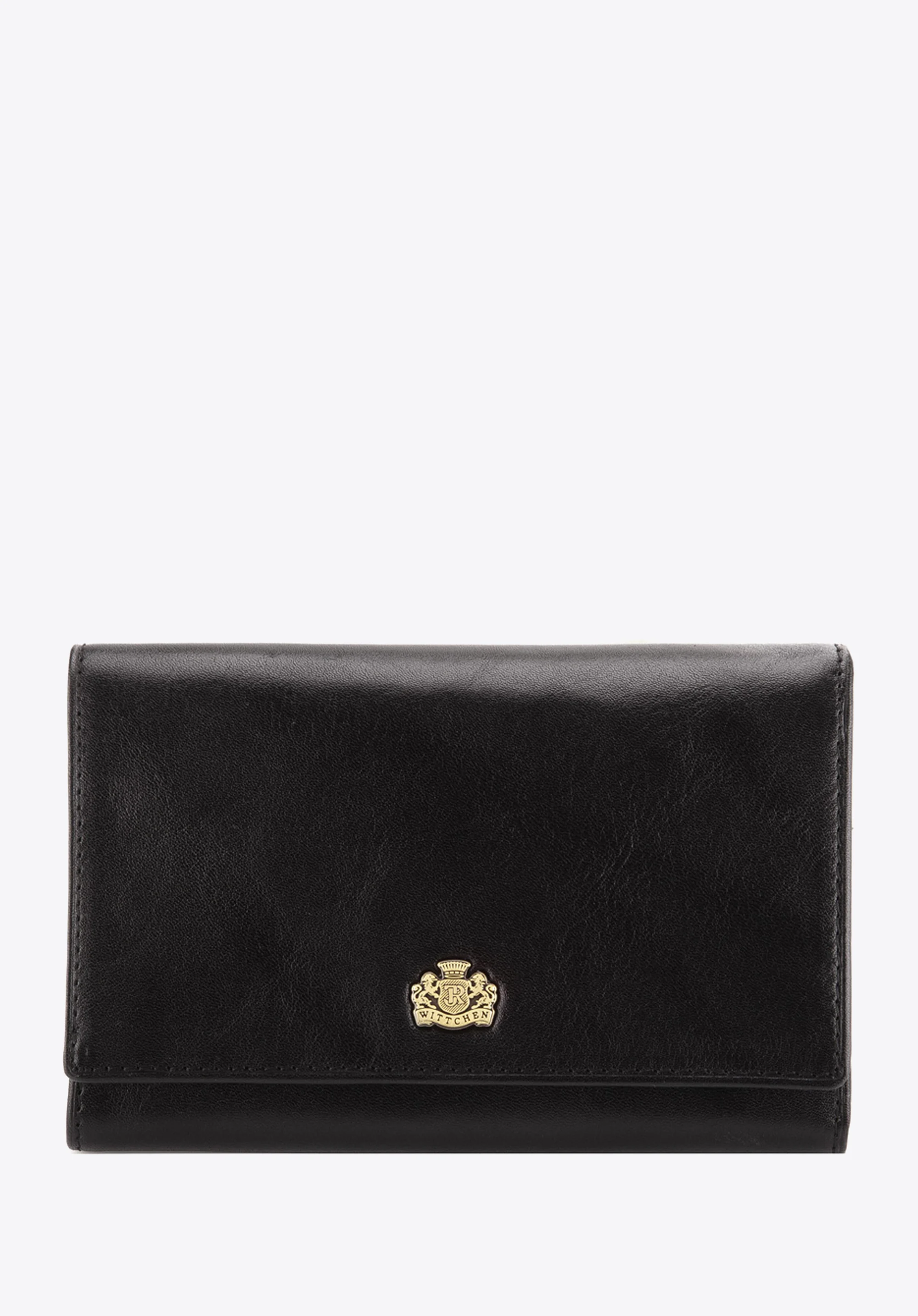 Damski portfel skórzany z herbem średni