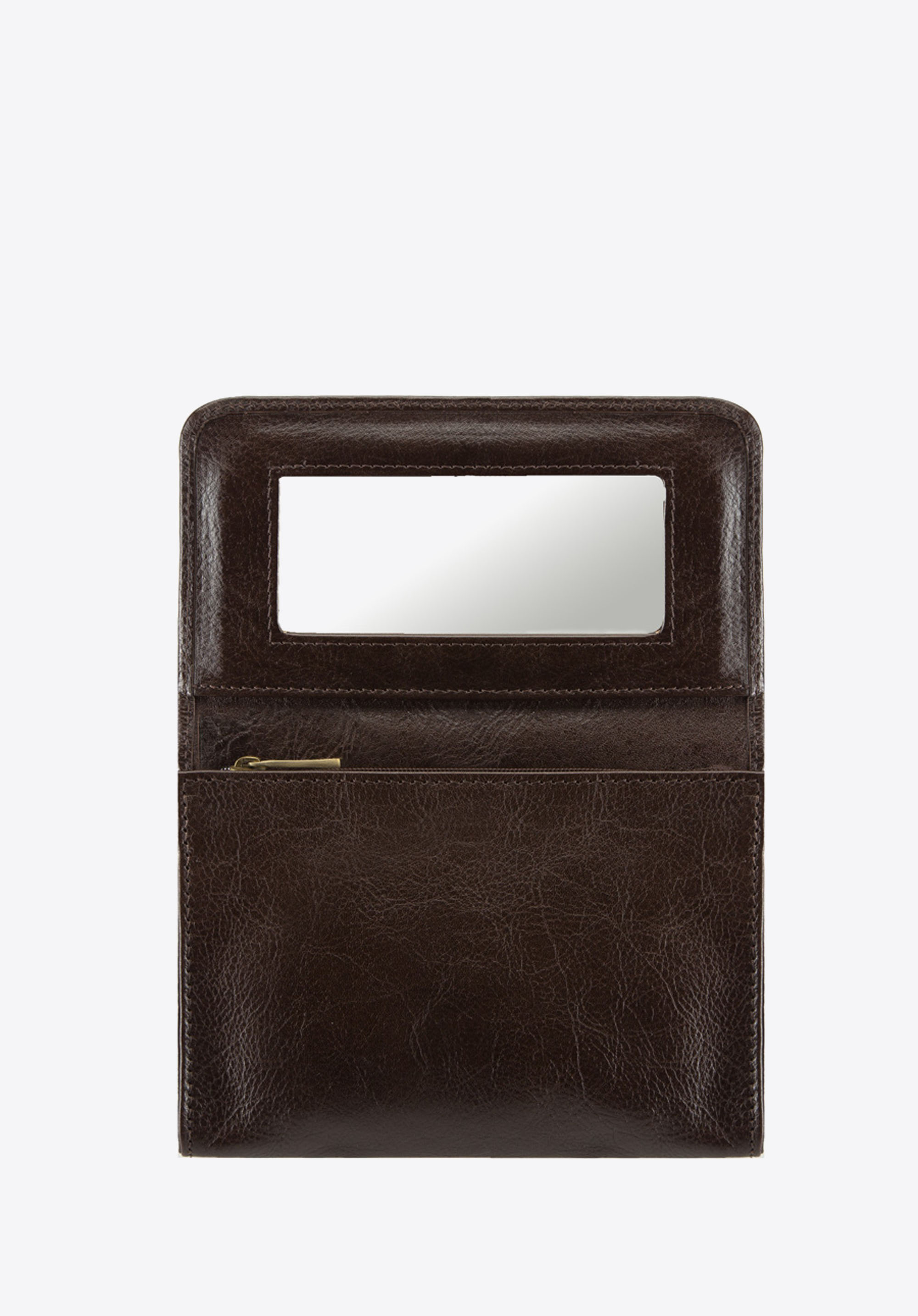 Kosmetyczka skórzana z lusterkiem