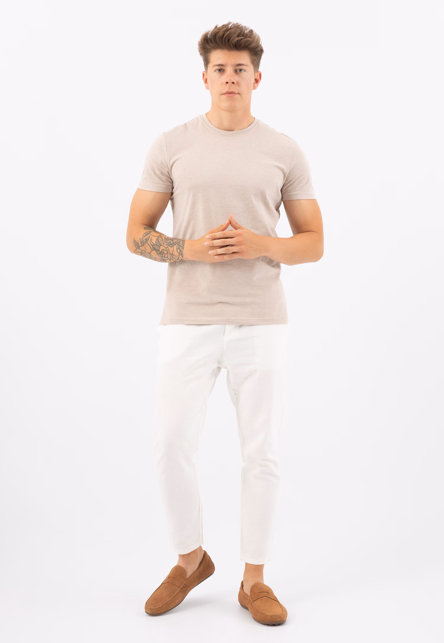 Wygodne granatowe mokasyny męskie na czarnej podeszwie