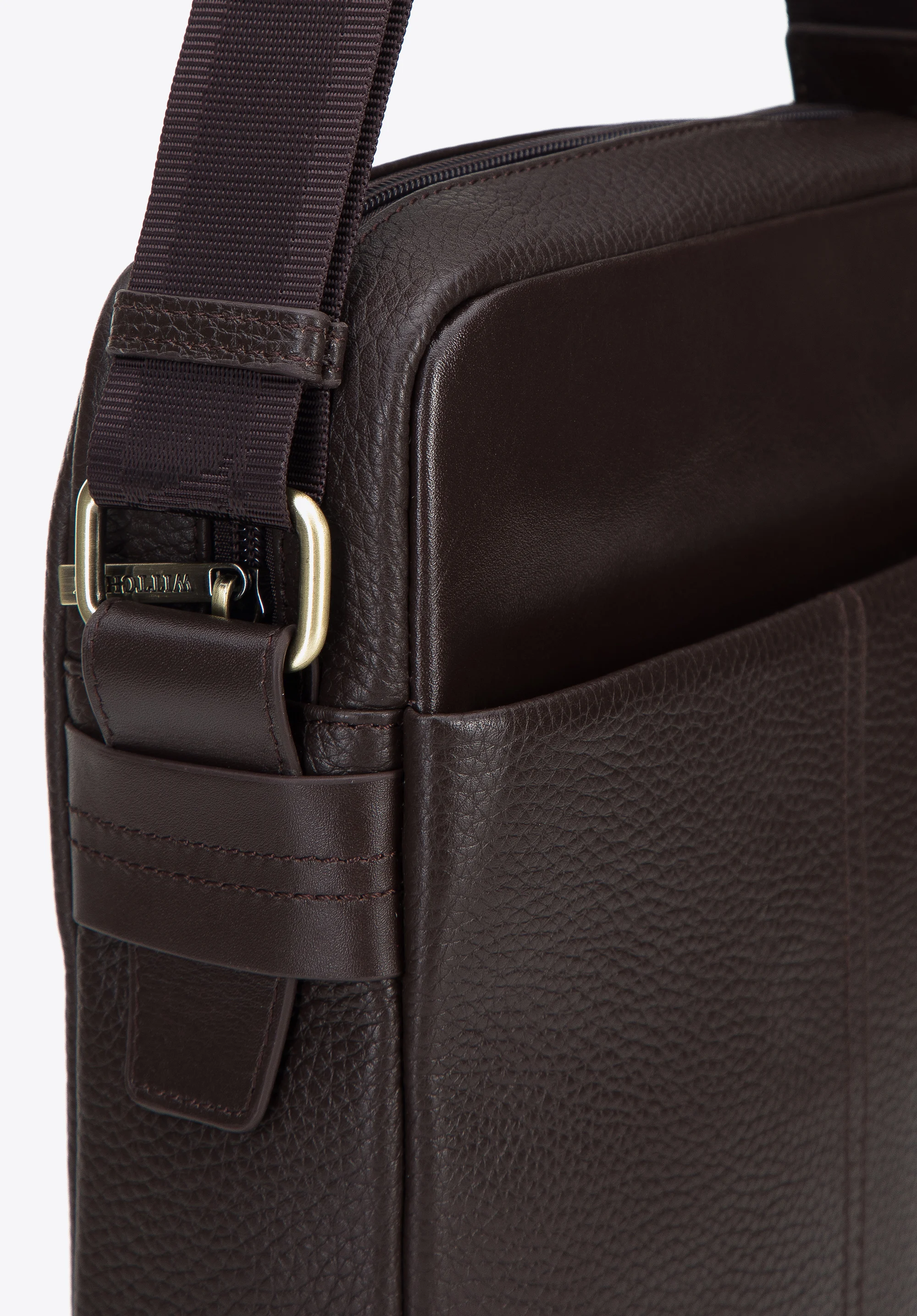 Męska listonoszka ze skóry o dwóch fakturach