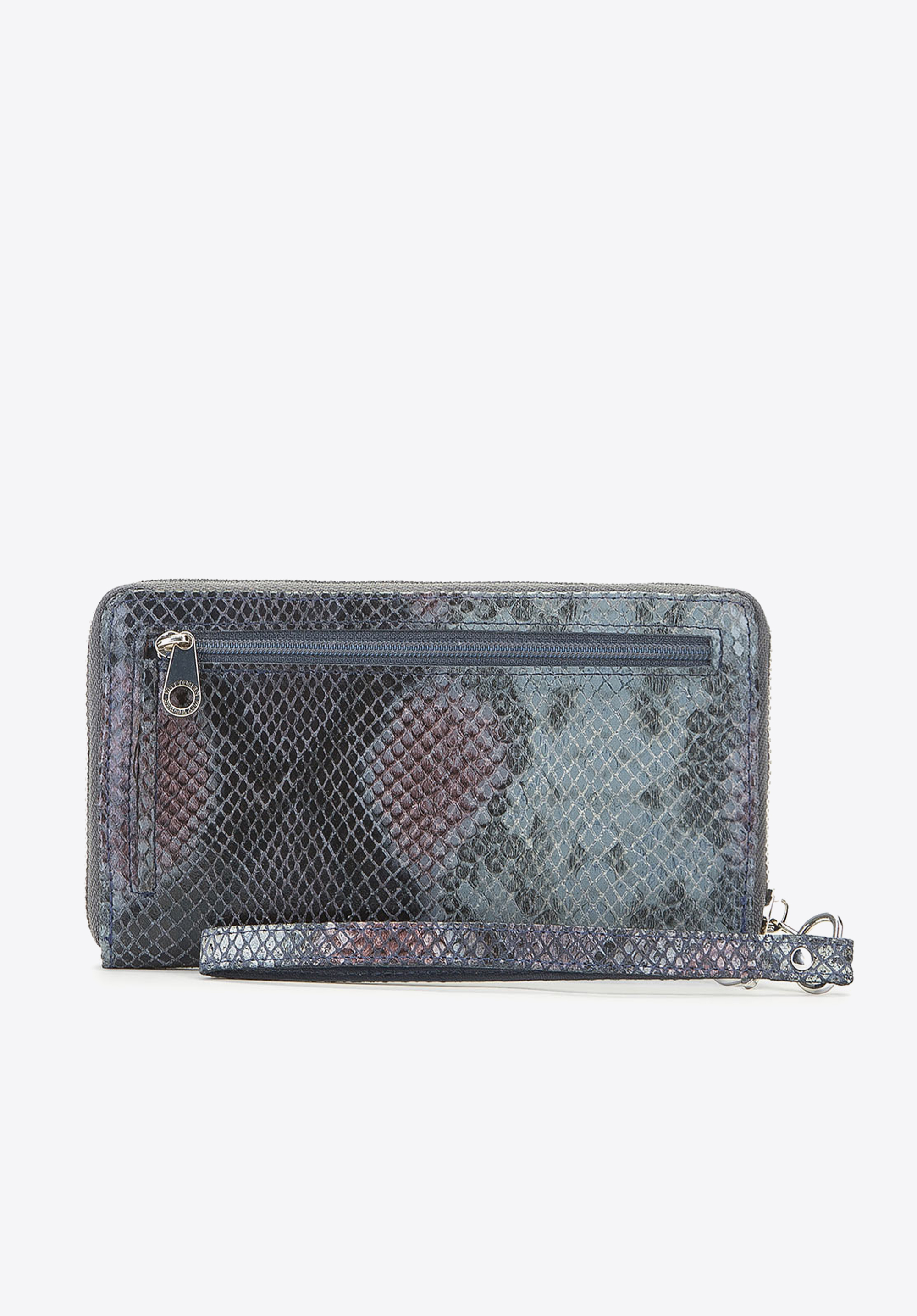 Damski portfel ze skóry lizard duży