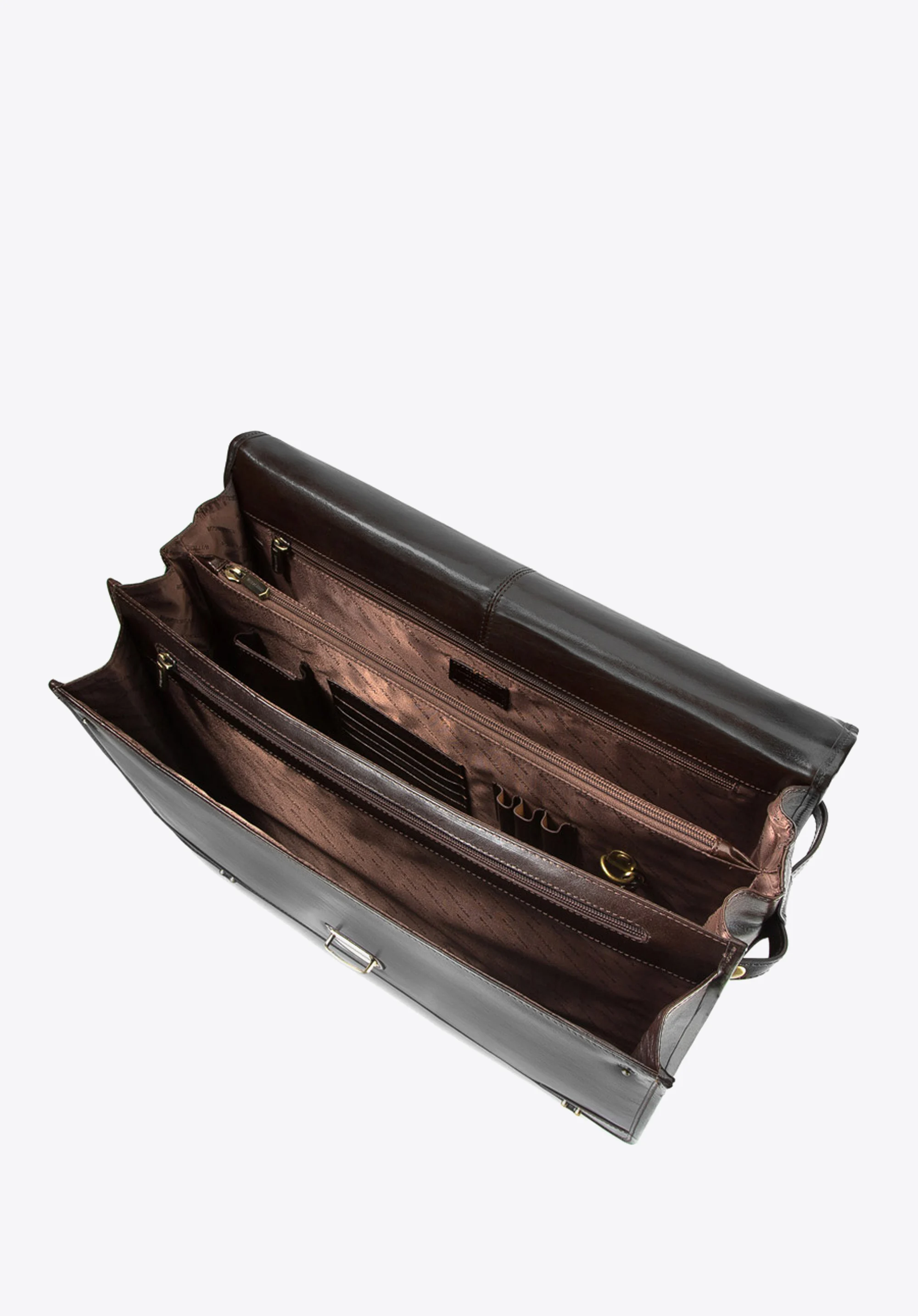 Teczka skórzana z trójkątną klapą