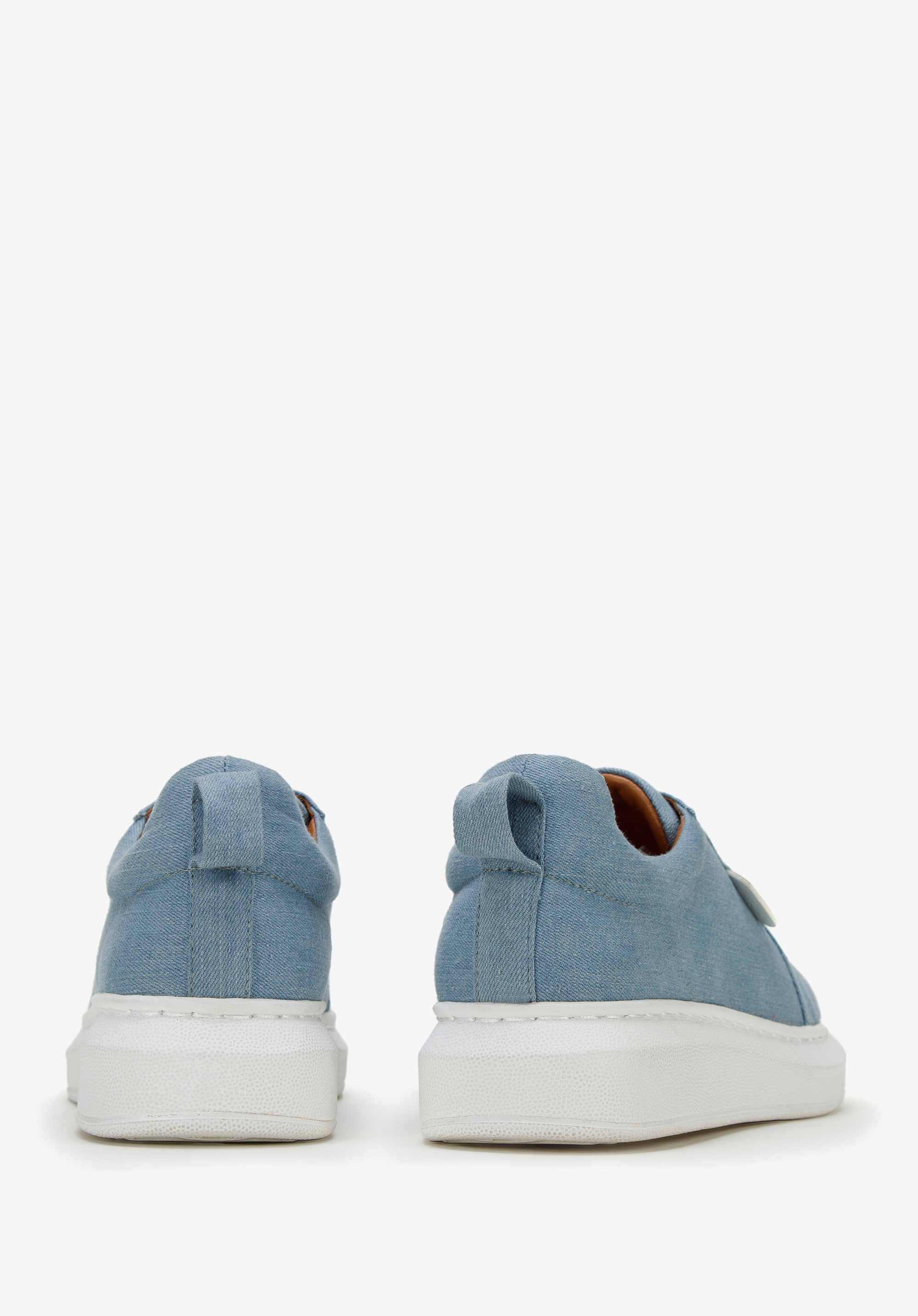 Damskie sneakersy dżinsowe na platformie