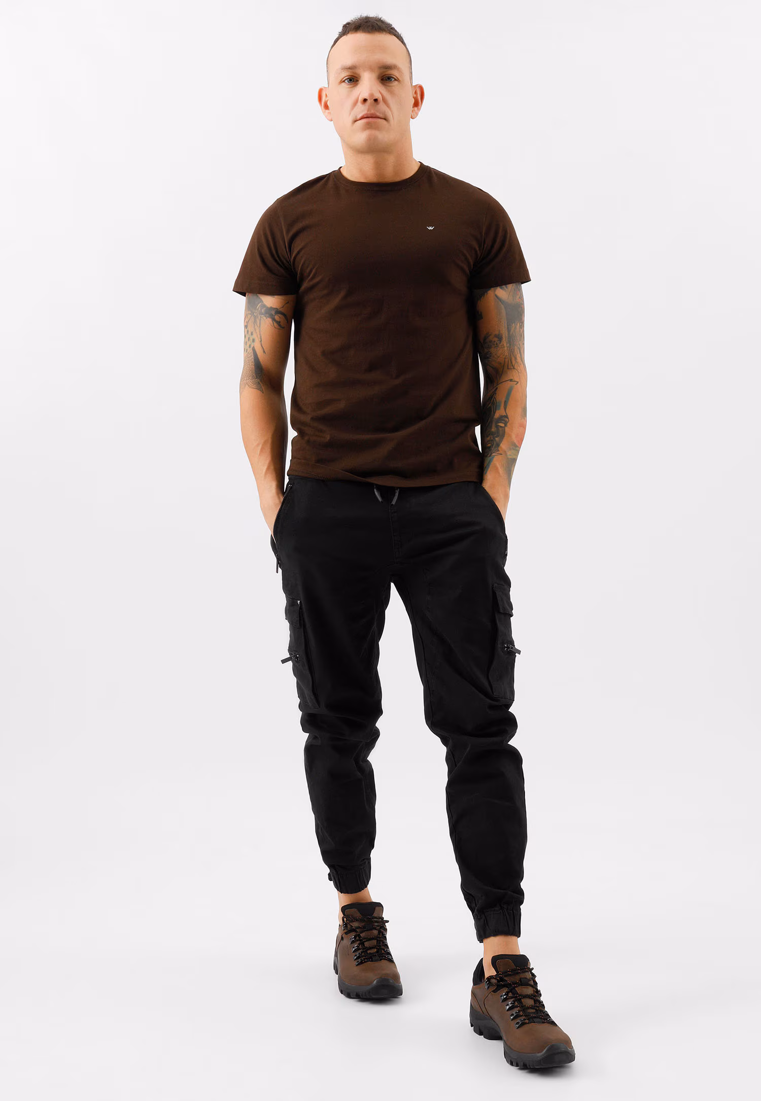 Brązowe męskie półbuty trekkingowe