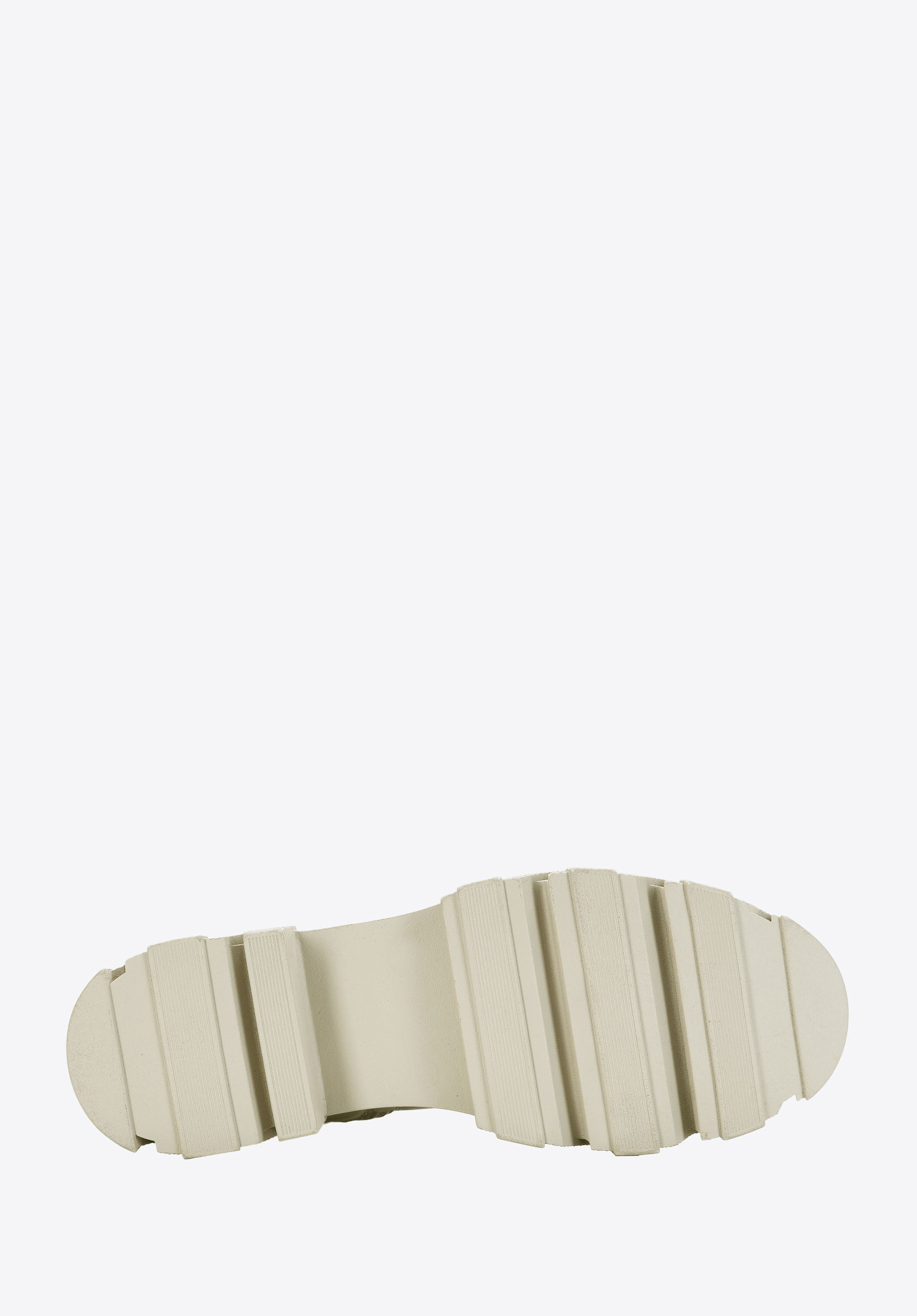 Damskie kozaki skórzane na grubej podeszwie z suwakiem