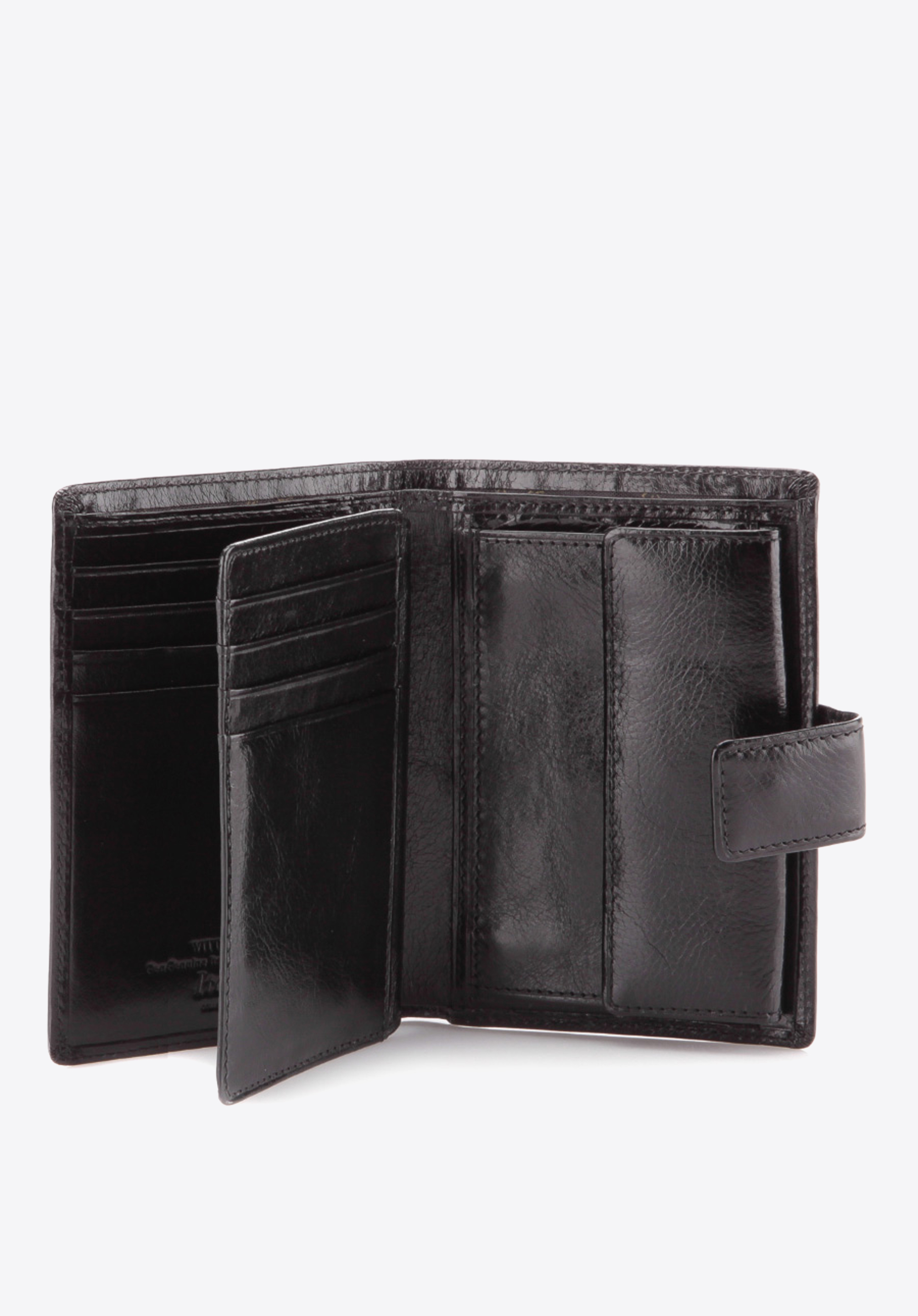 Męski portfel ze skóry zapinany na napę