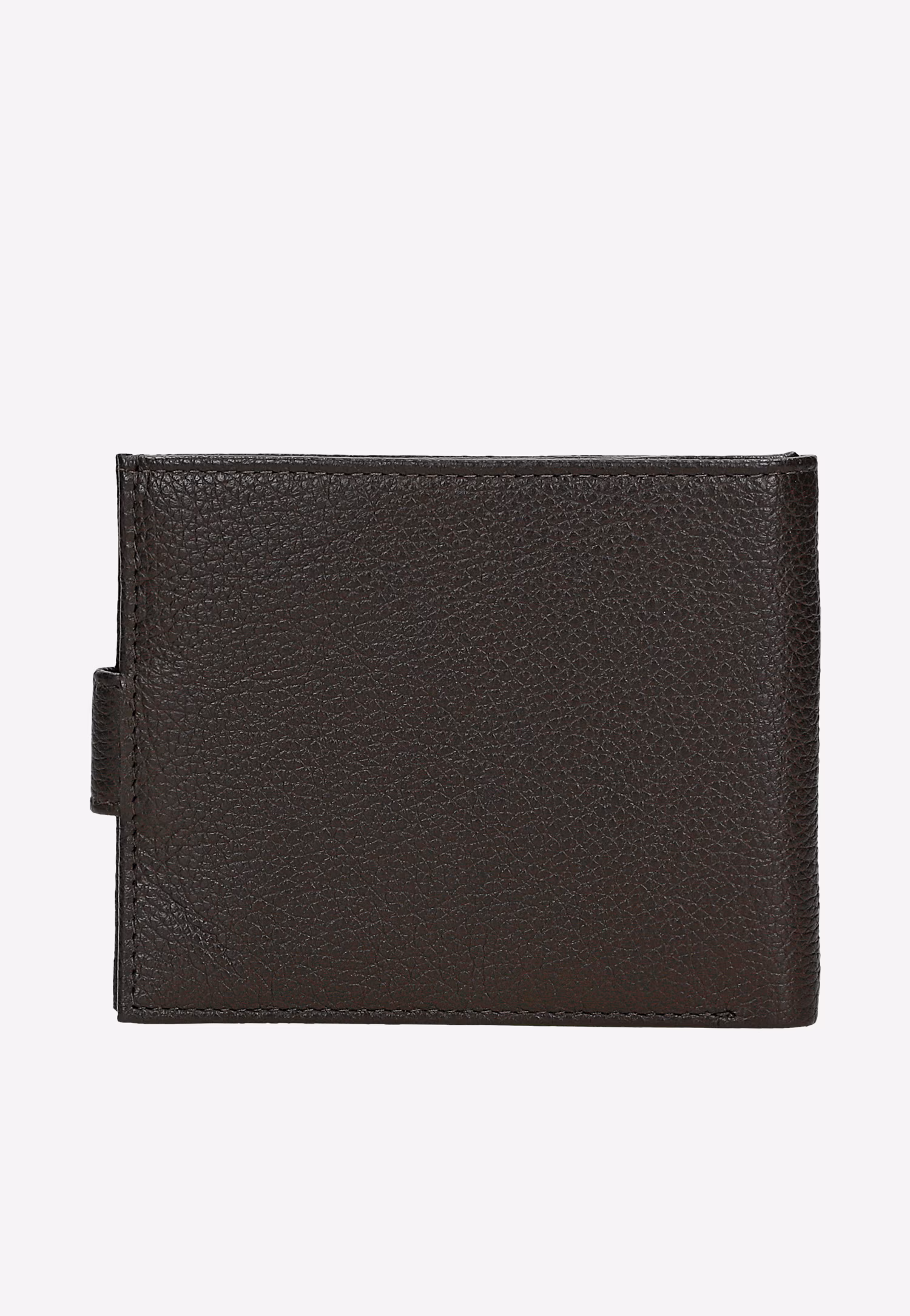 Ciemnobrązowy portfel męski ze skóry licowej