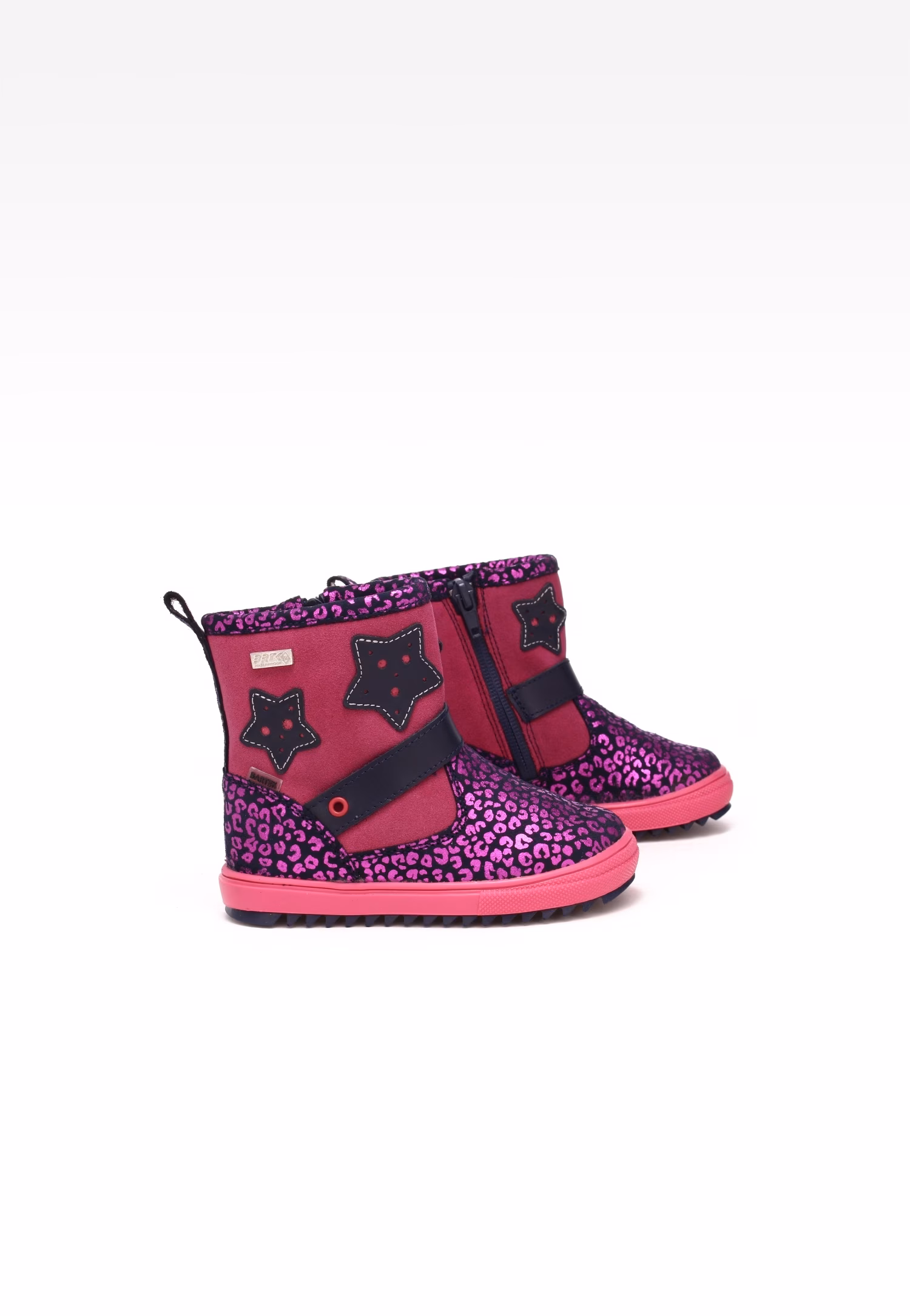 Kozaki ocieplane BARTEK 91766/0L-POP, dla dziewcząt, różowo-czarny