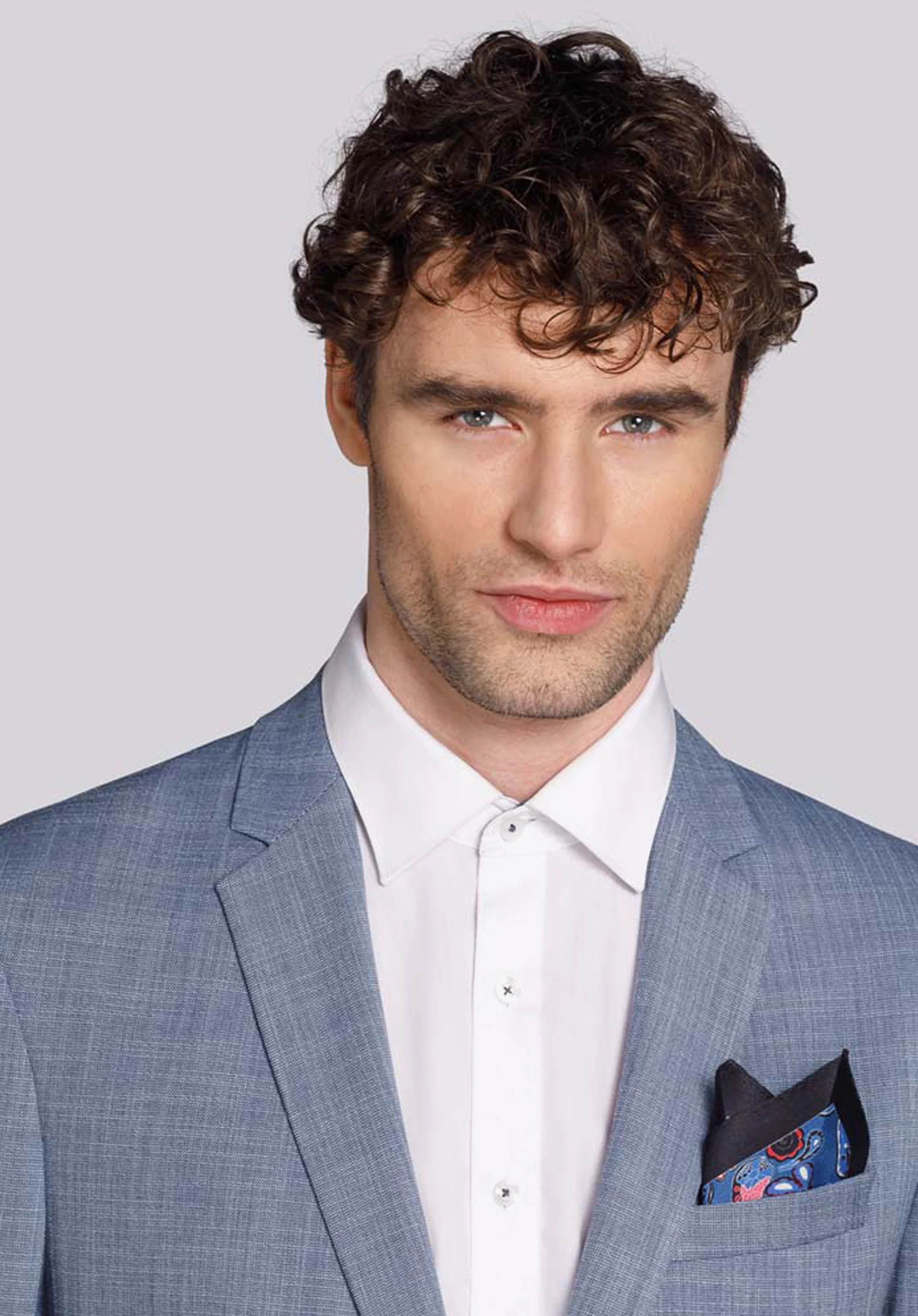 Poszetka z jedwabiu wzorzysta duża