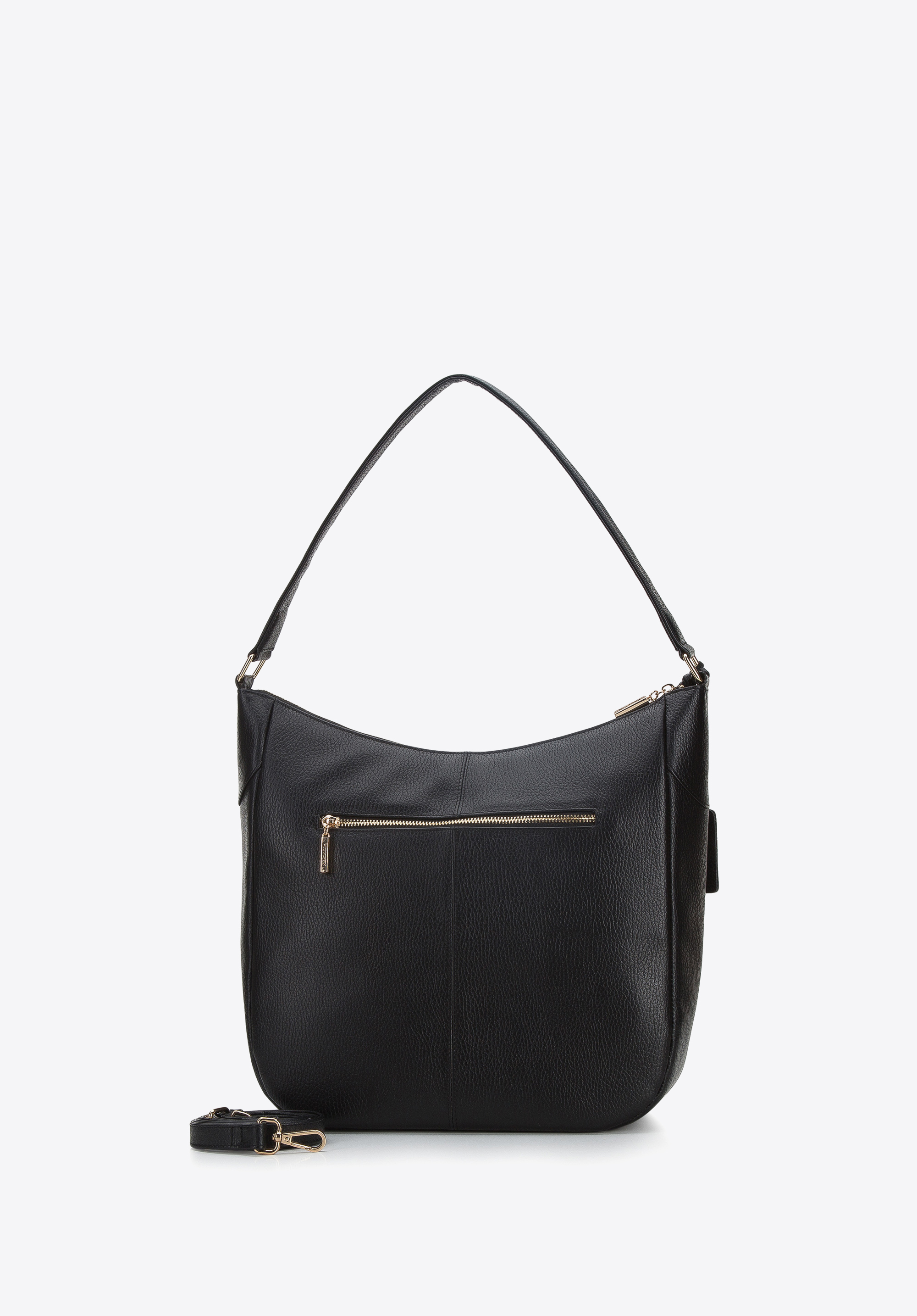 Torebka worek skórzana z plecionką