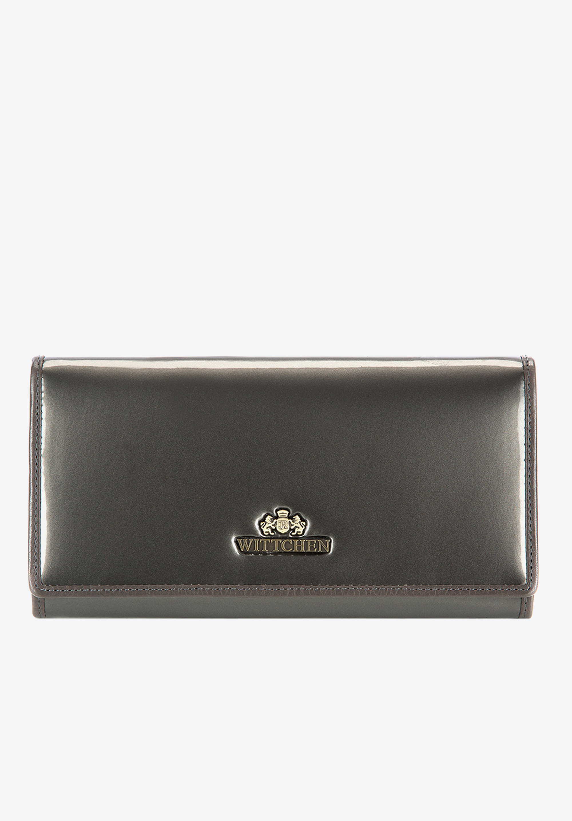 Damski portfel ze skóry lakierowany poziomy