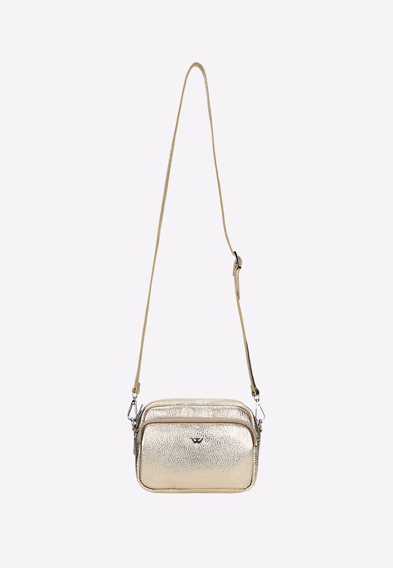 Mała złota torebka damska crossbody