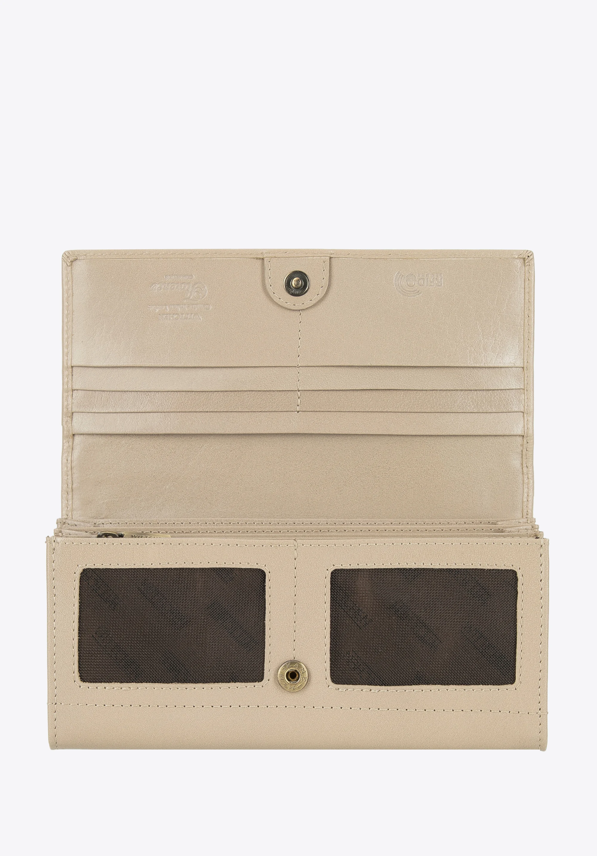 Damski portfel skórzany o prostym kroju