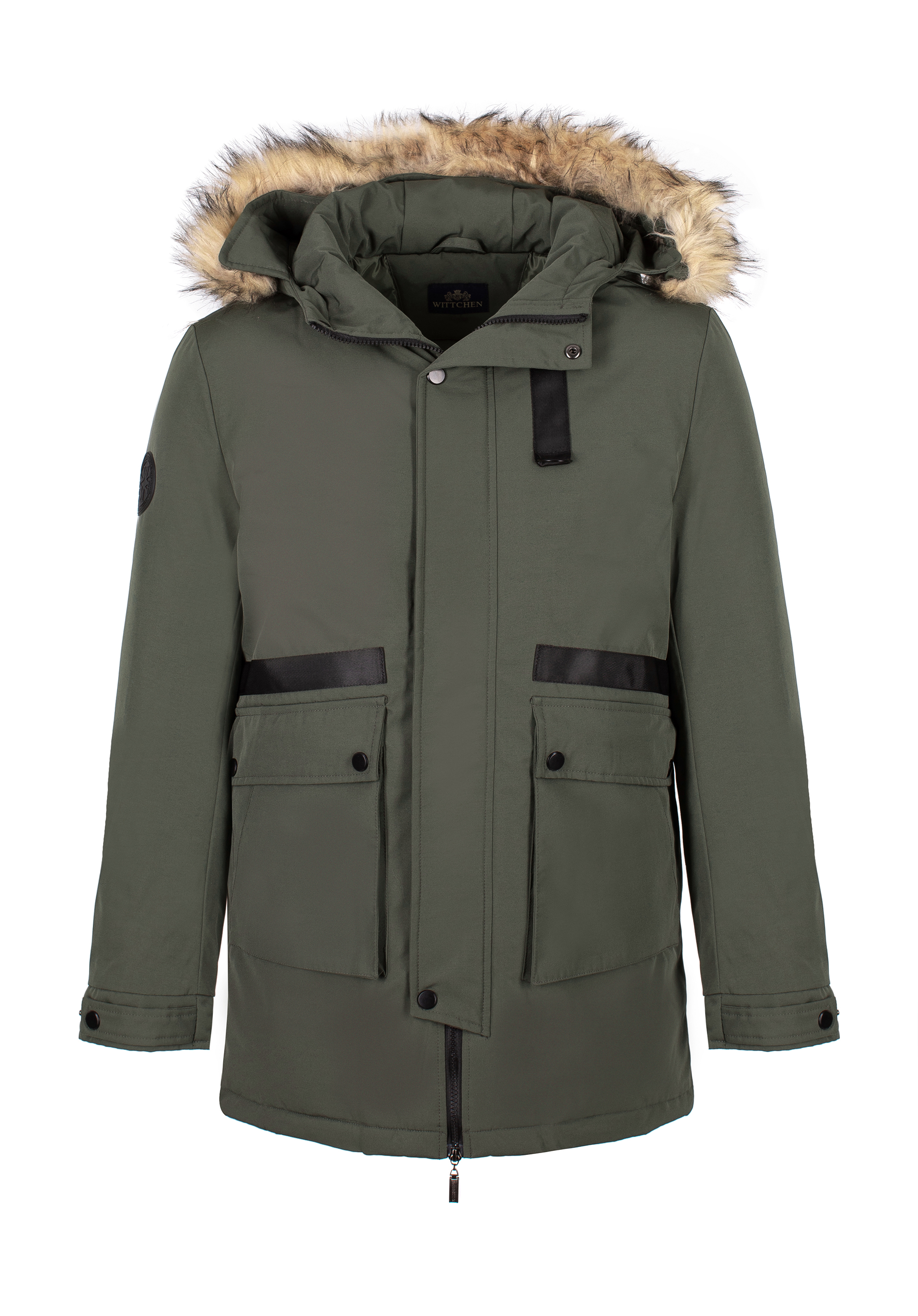 Męska kurtka ocieplana prosta