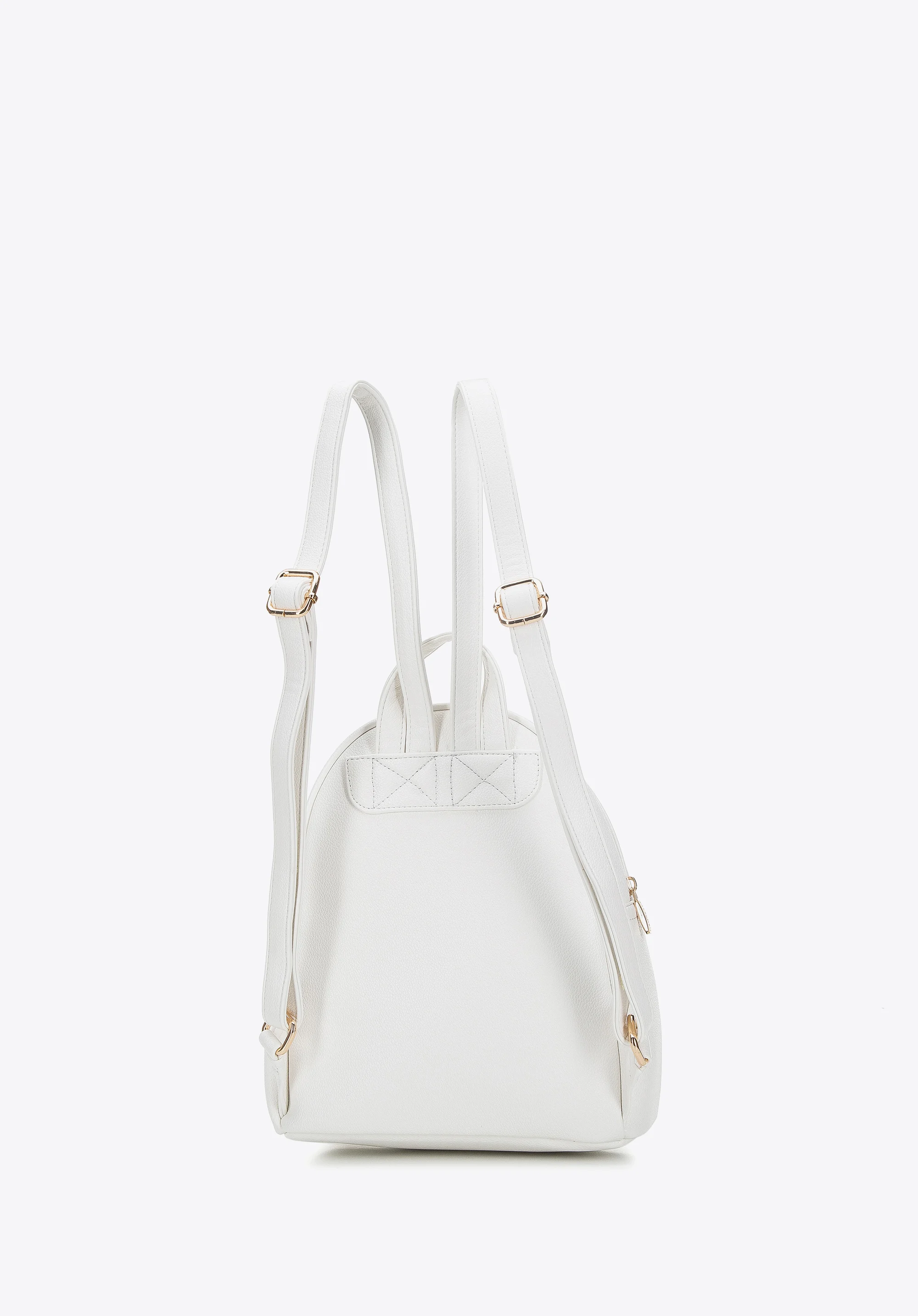 Damski plecak z ekoskóry z plecionką