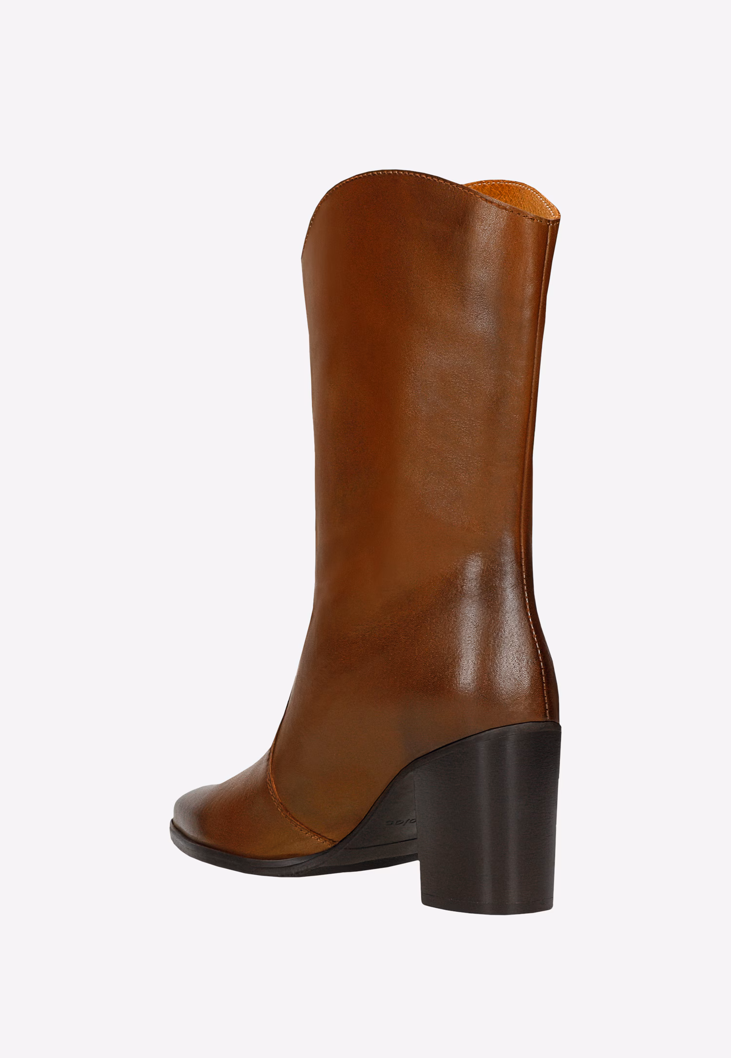 Brązowe kowbojki damskie na obcasie