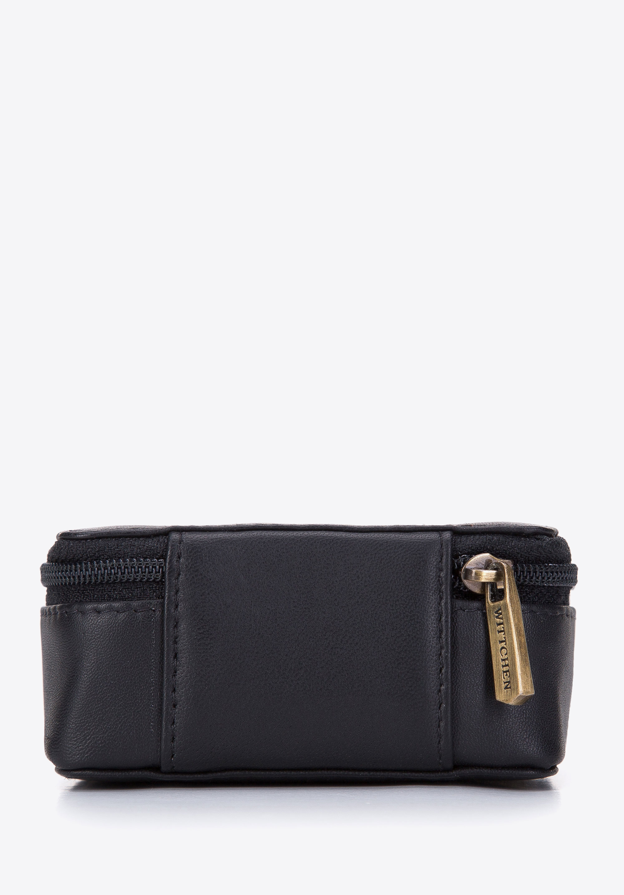 Minikosmetyczka z gładkiej skóry pudełkowa