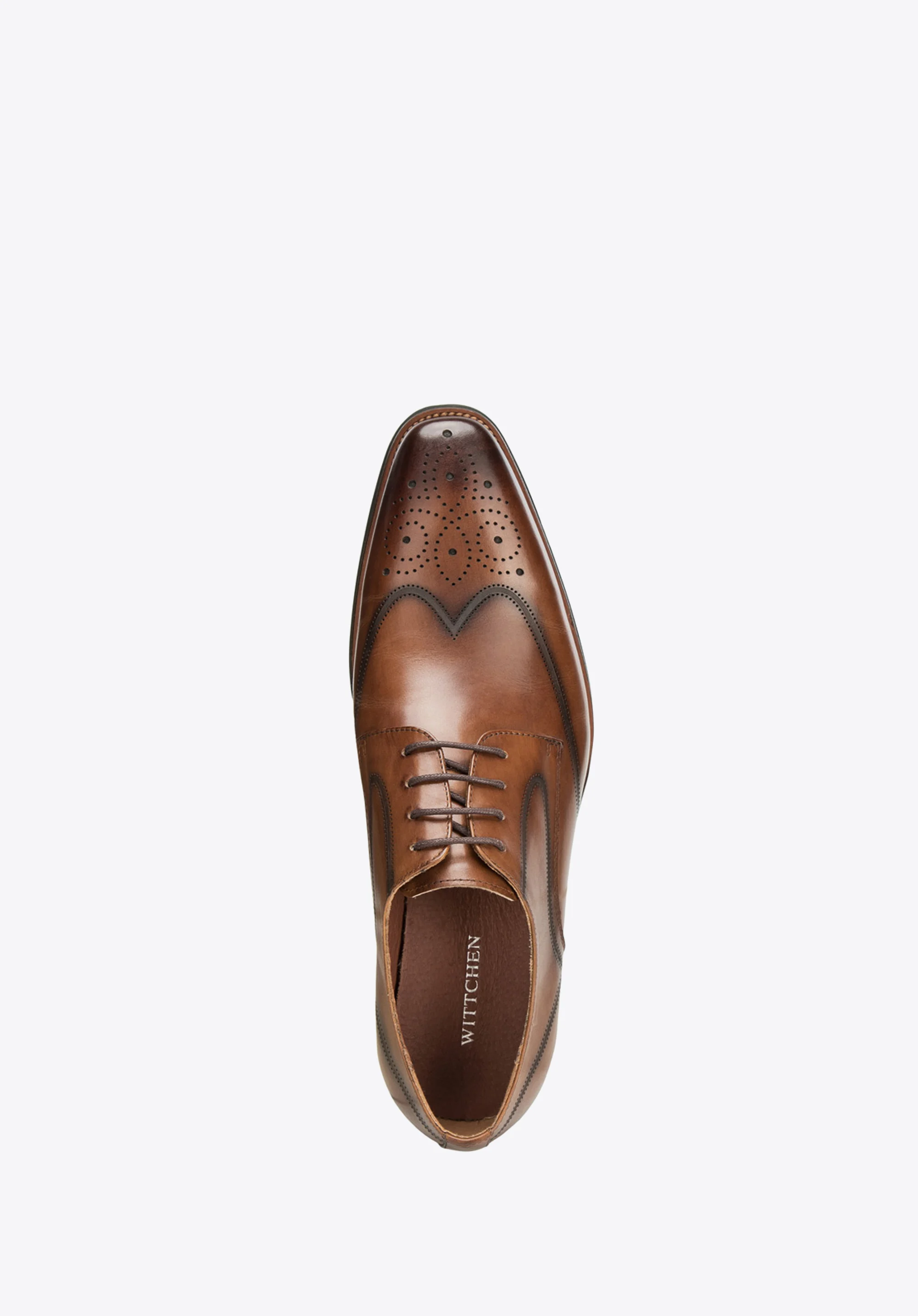 Męskie półbrogsy skórzane