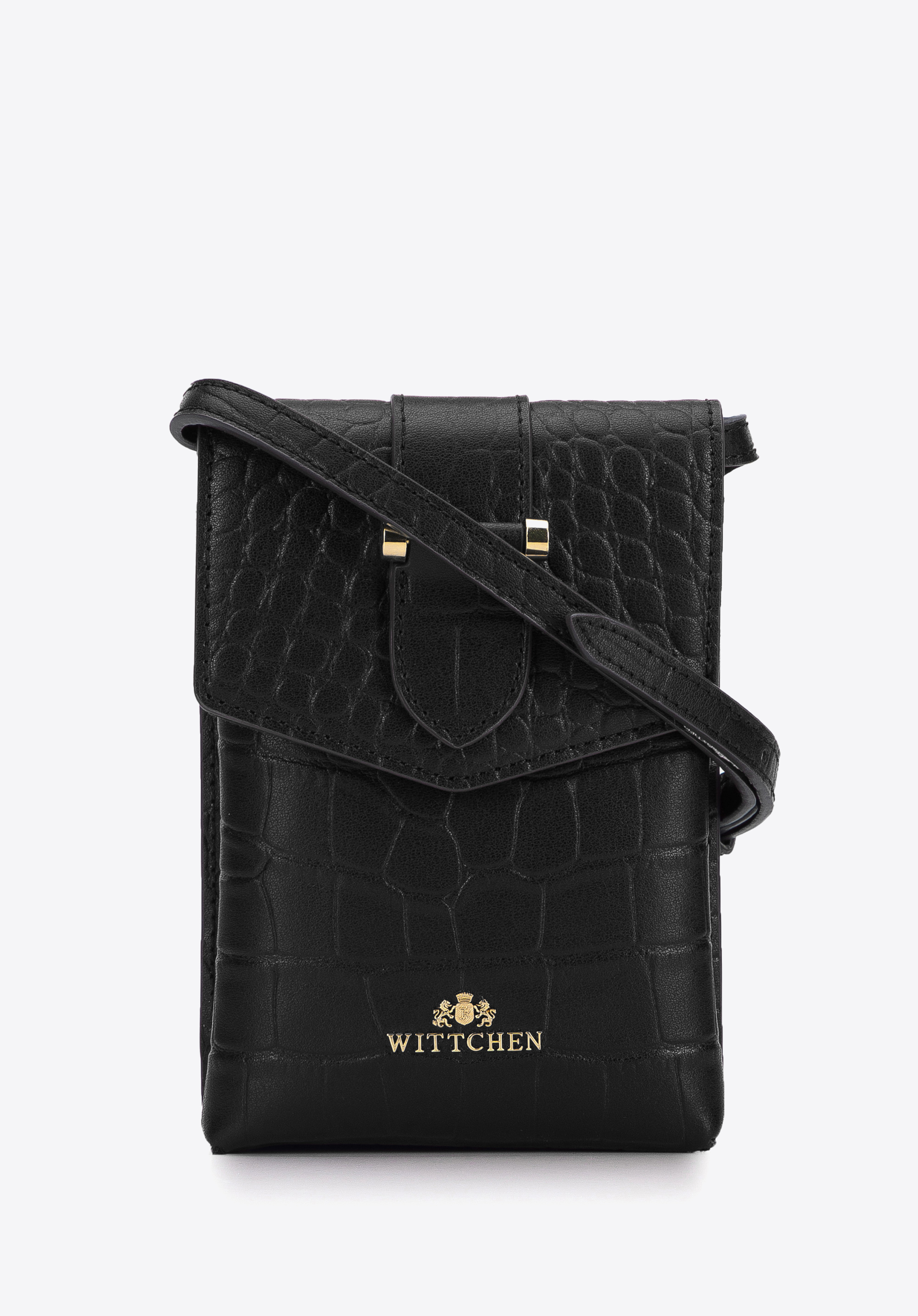 Damska minitorebka ze skóry croco