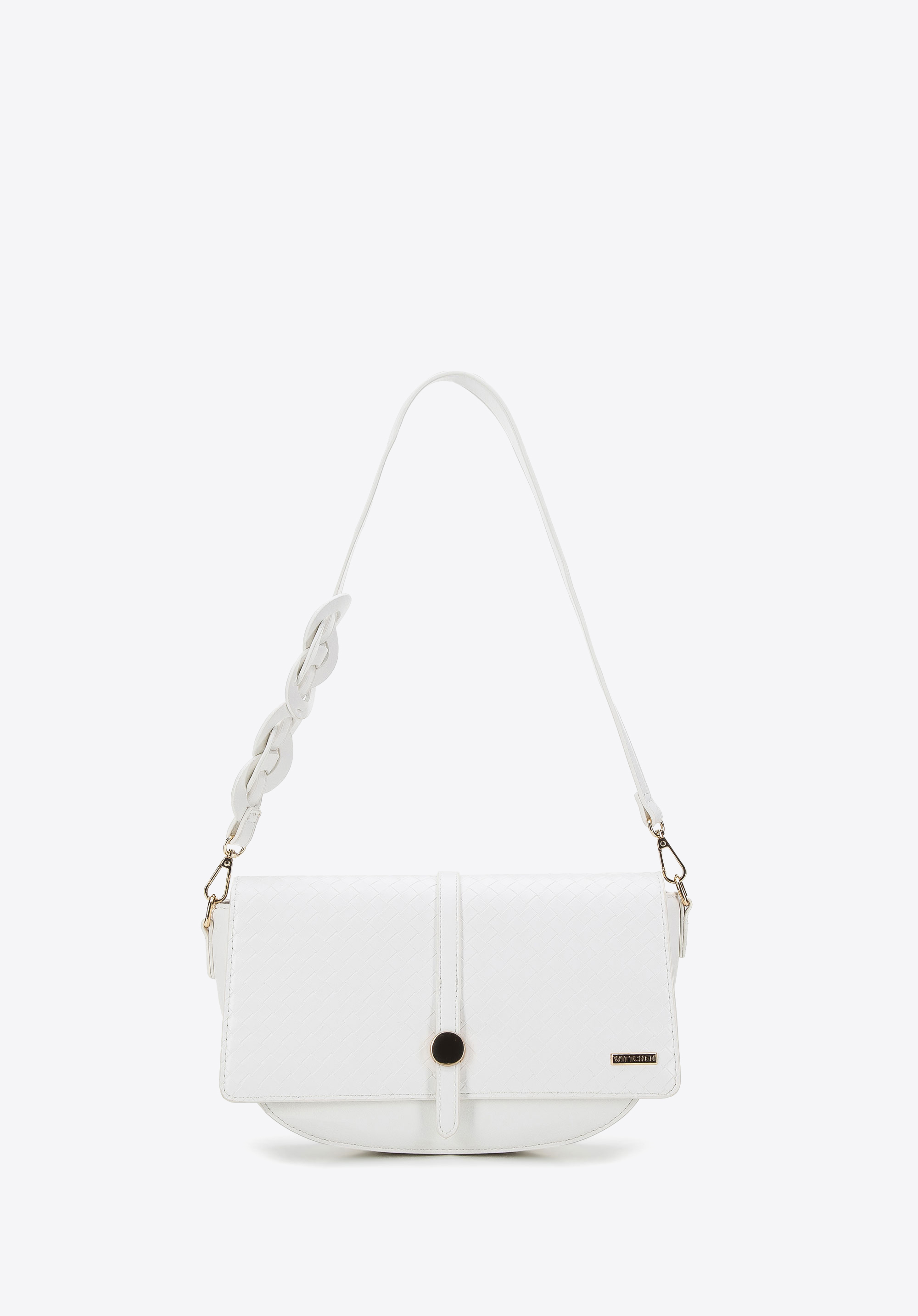 Torebka półksiężyc z plecionką